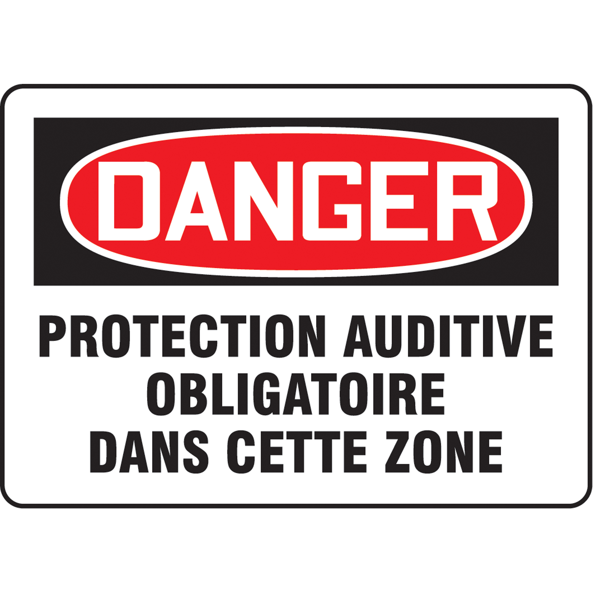 Enseigne « Protection auditive », 10" x 14", Vinyle, Français