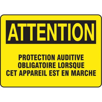Enseigne « Protection oculaire », 7" x 10", Vinyle, Français