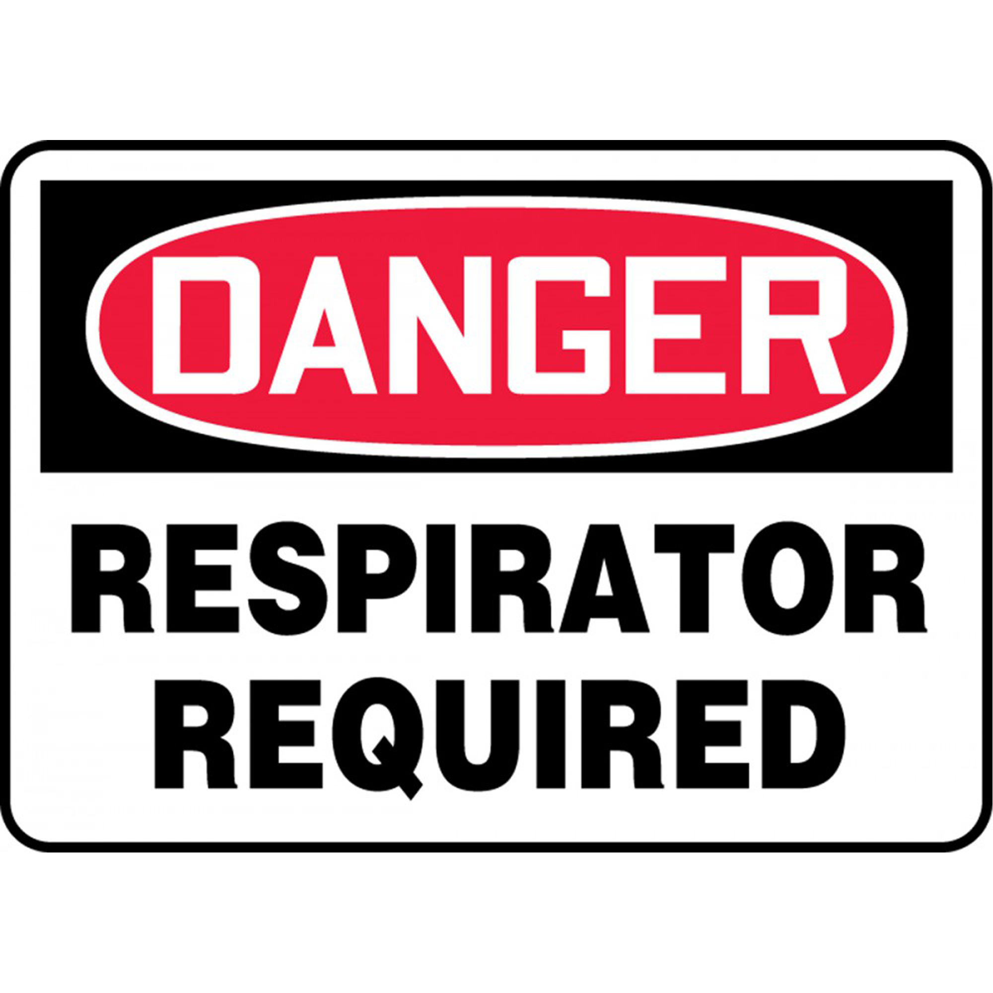 Enseigne « Respirator Required », 10" x 14", Aluminium, Anglais