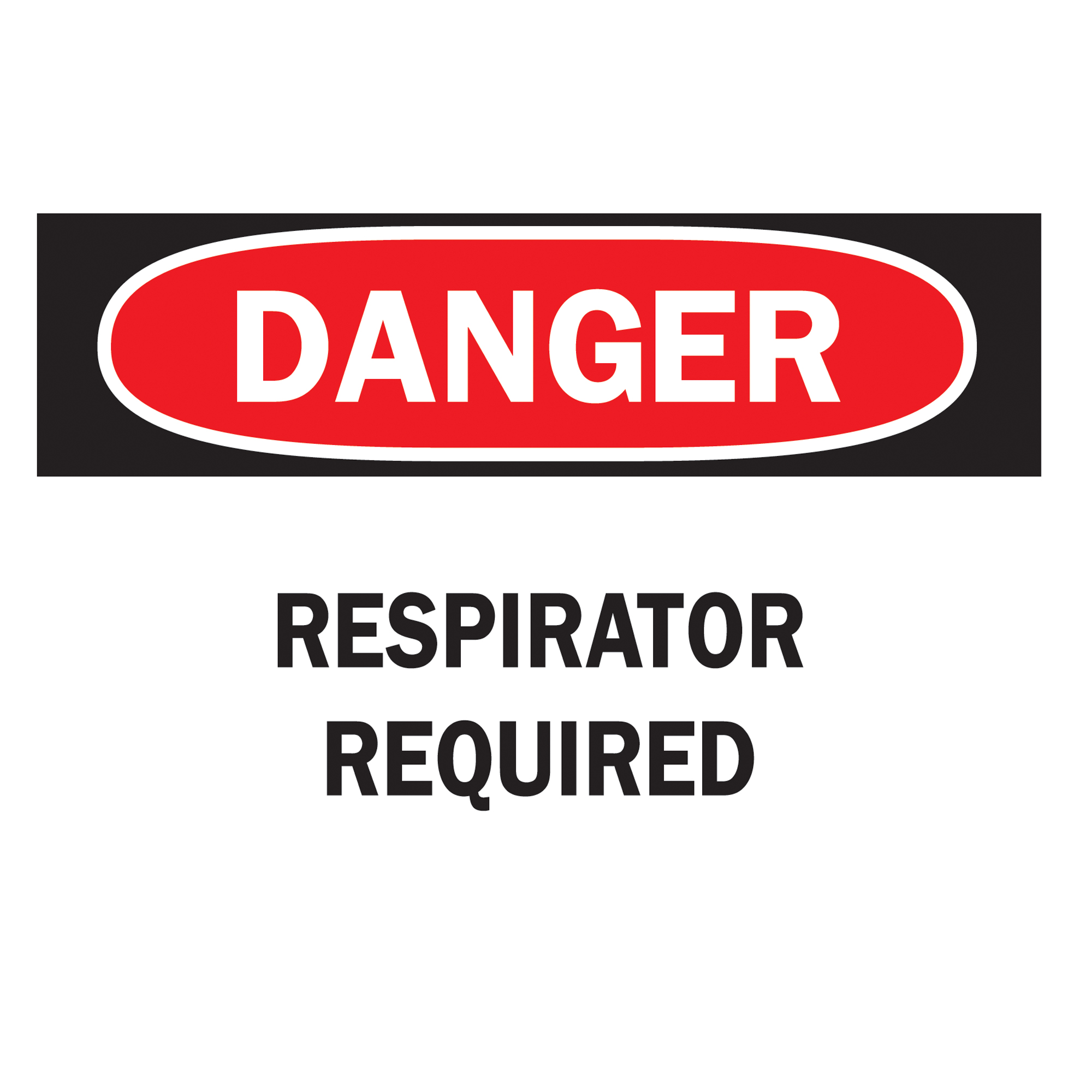 Enseigne « Respirator Required », 10" x 14", Plastique, Anglais