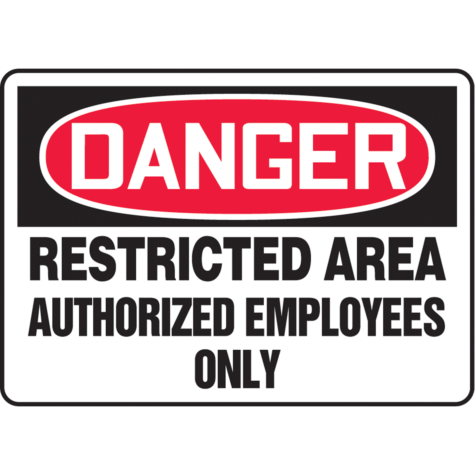 Enseigne « Restricted Area », 10" x 14", Aluminium, Anglais