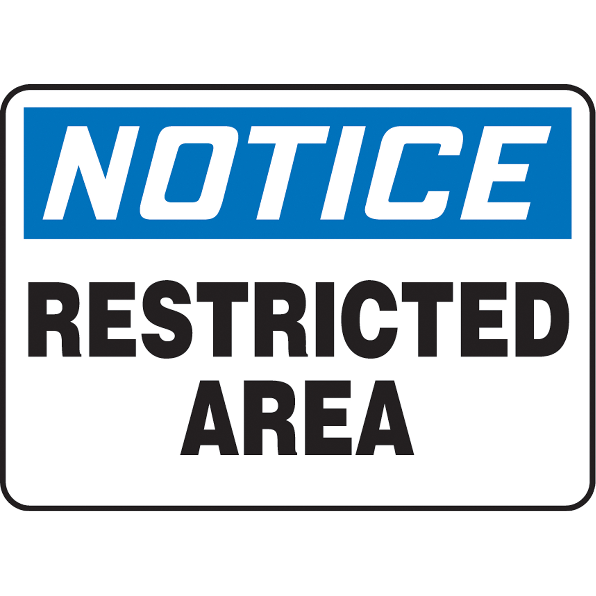 Enseigne « Restricted Area », 10" x 14", Aluminium, Anglais