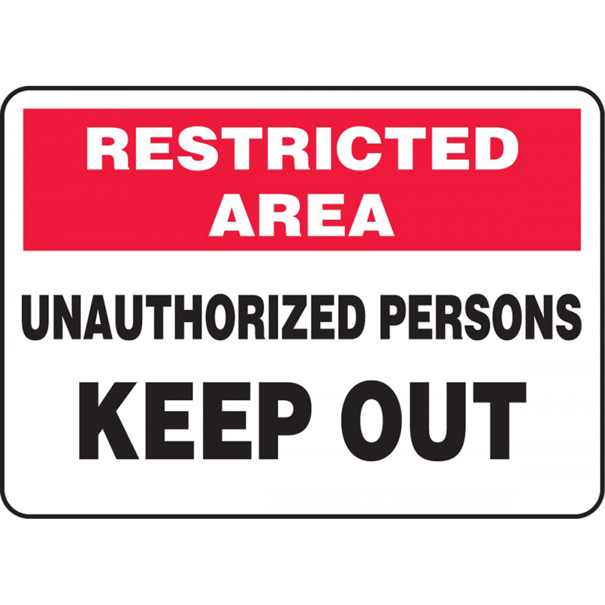 Enseigne « Restricted Area », 7" x 10", Vinyle, Anglais