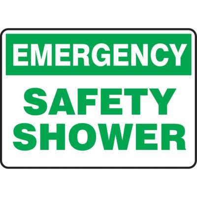 Enseigne « Safety Shower », 10" x 14", Plastique, Anglais