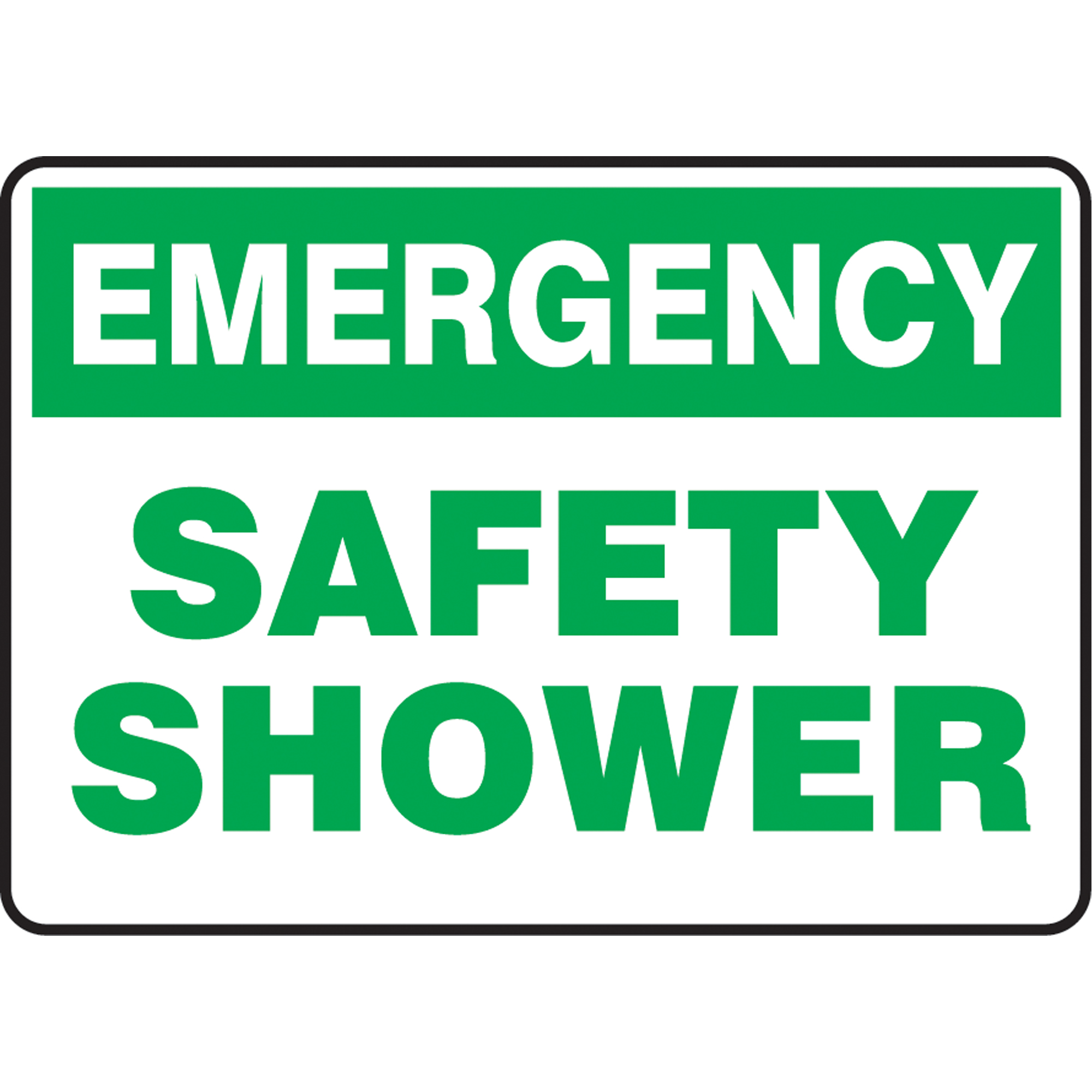 Enseigne « Safety Shower », 10" x 14", Plastique, Anglais
