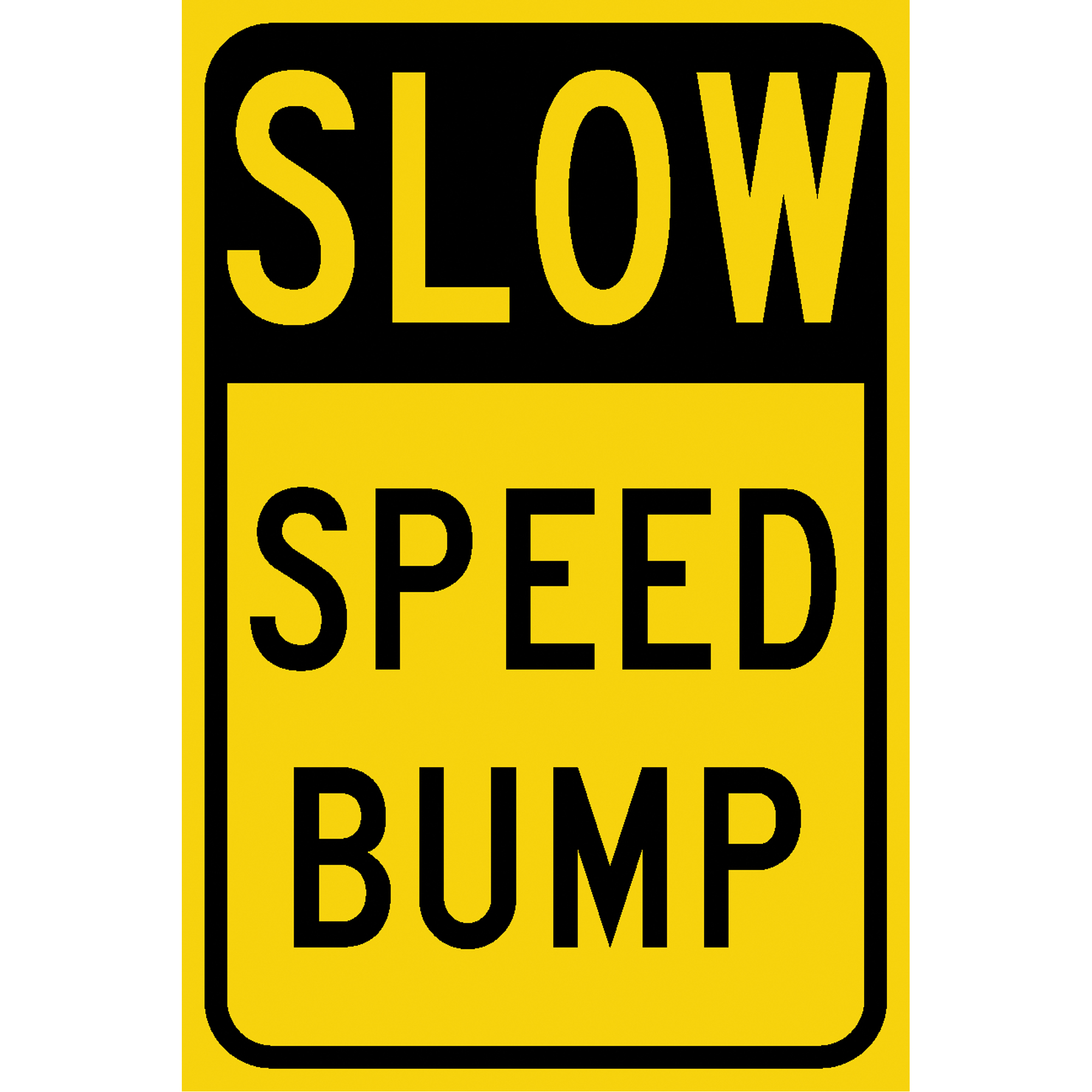 Enseigne « Speed Bump », 18" x 12", Vinyle, Anglais