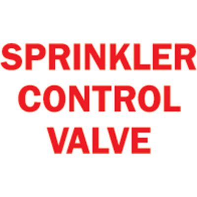 Enseigne « Sprinkler Control Valve », 10" x 14", Vinyle, Anglais
