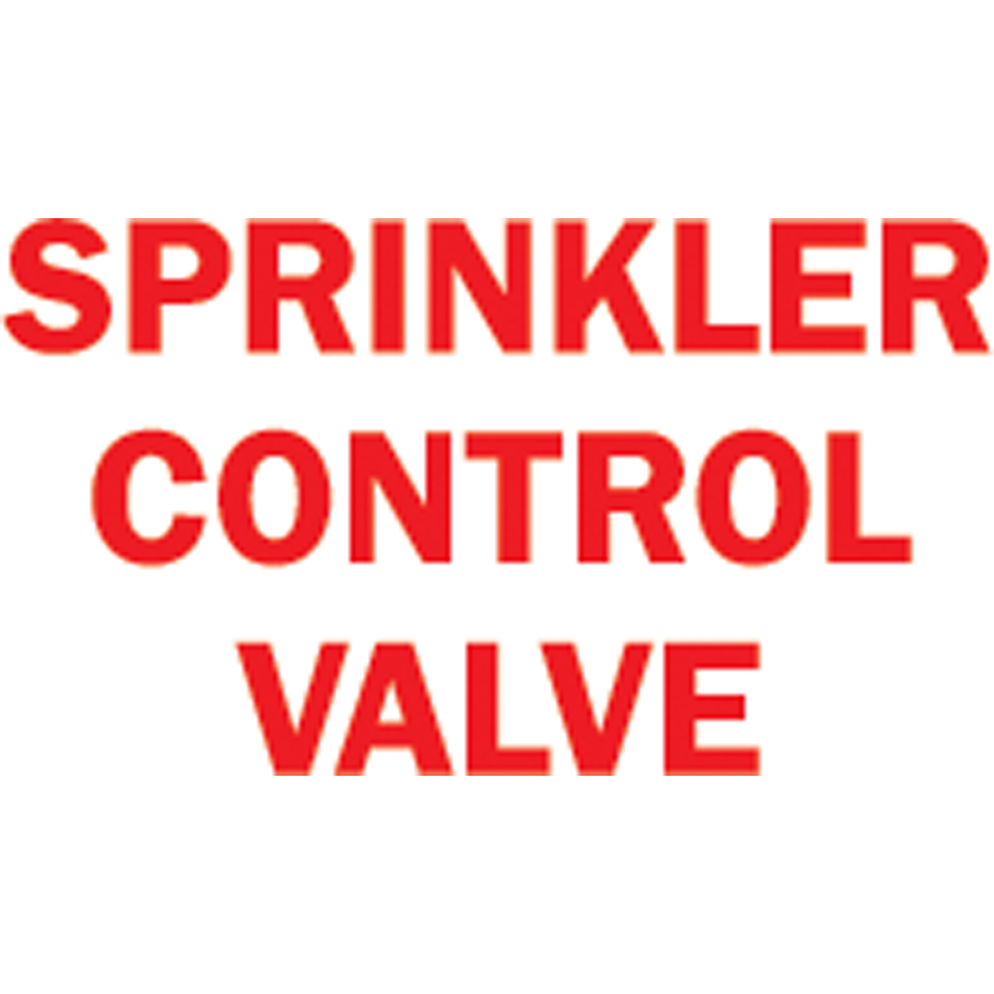 Enseigne « Sprinkler Control Valve », 10" x 14", Vinyle, Anglais