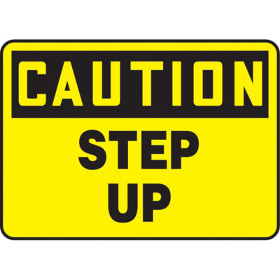 Enseigne « Step Up », 10" x 14", Aluminium, Anglais