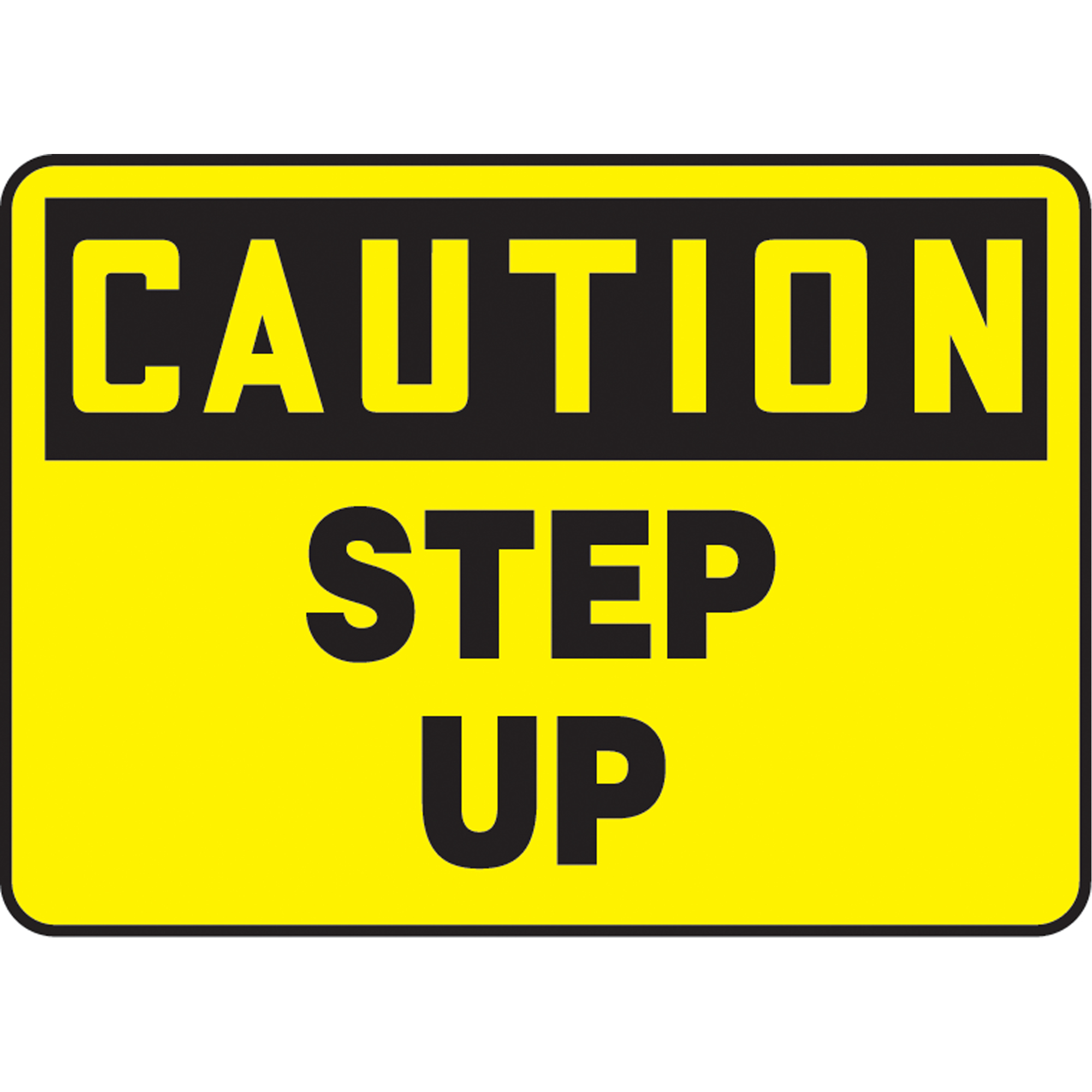 Enseigne « Step Up », 10" x 14", Aluminium, Anglais