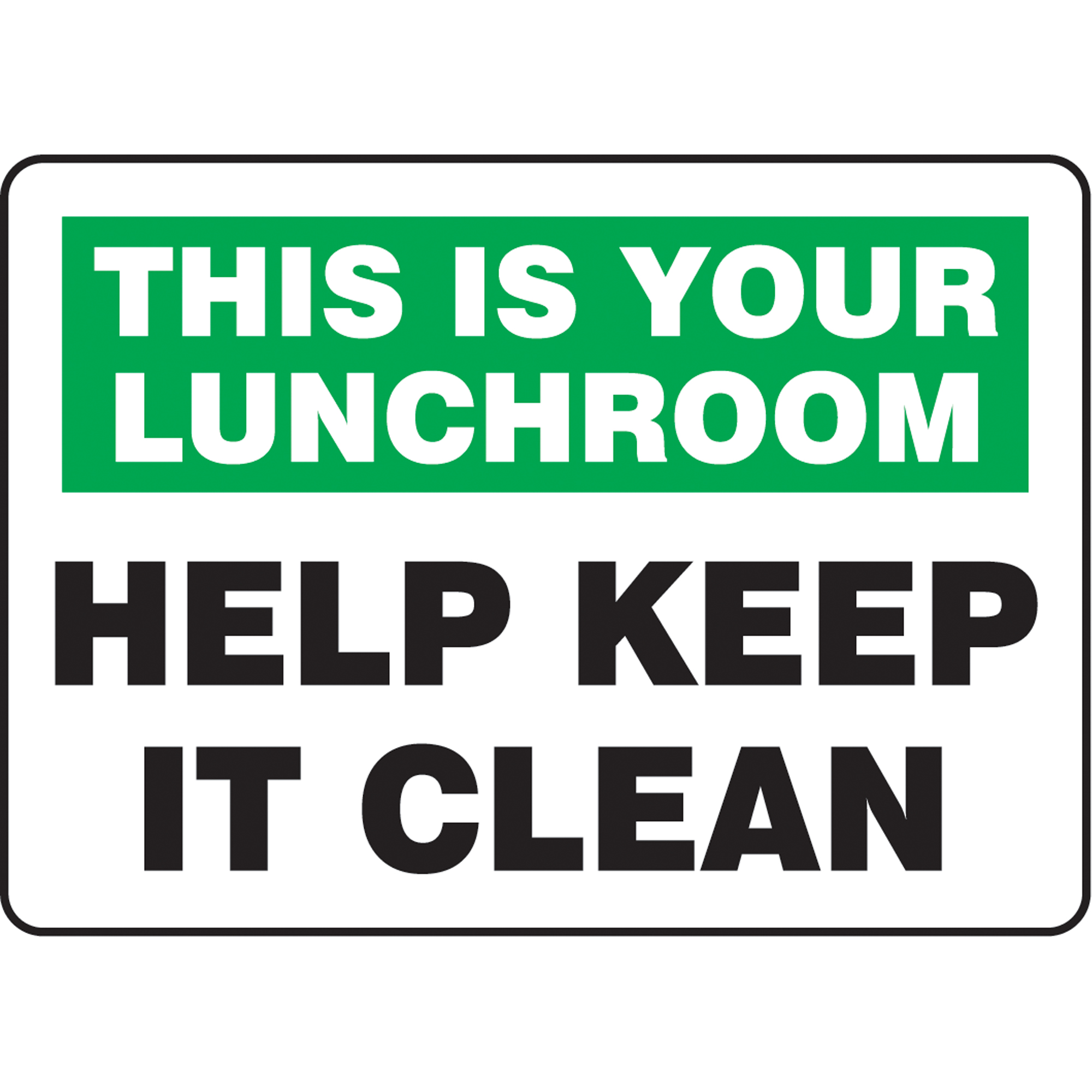 Enseigne « This Is Your Lunchroom », 10" x 14", Aluminium, Anglais