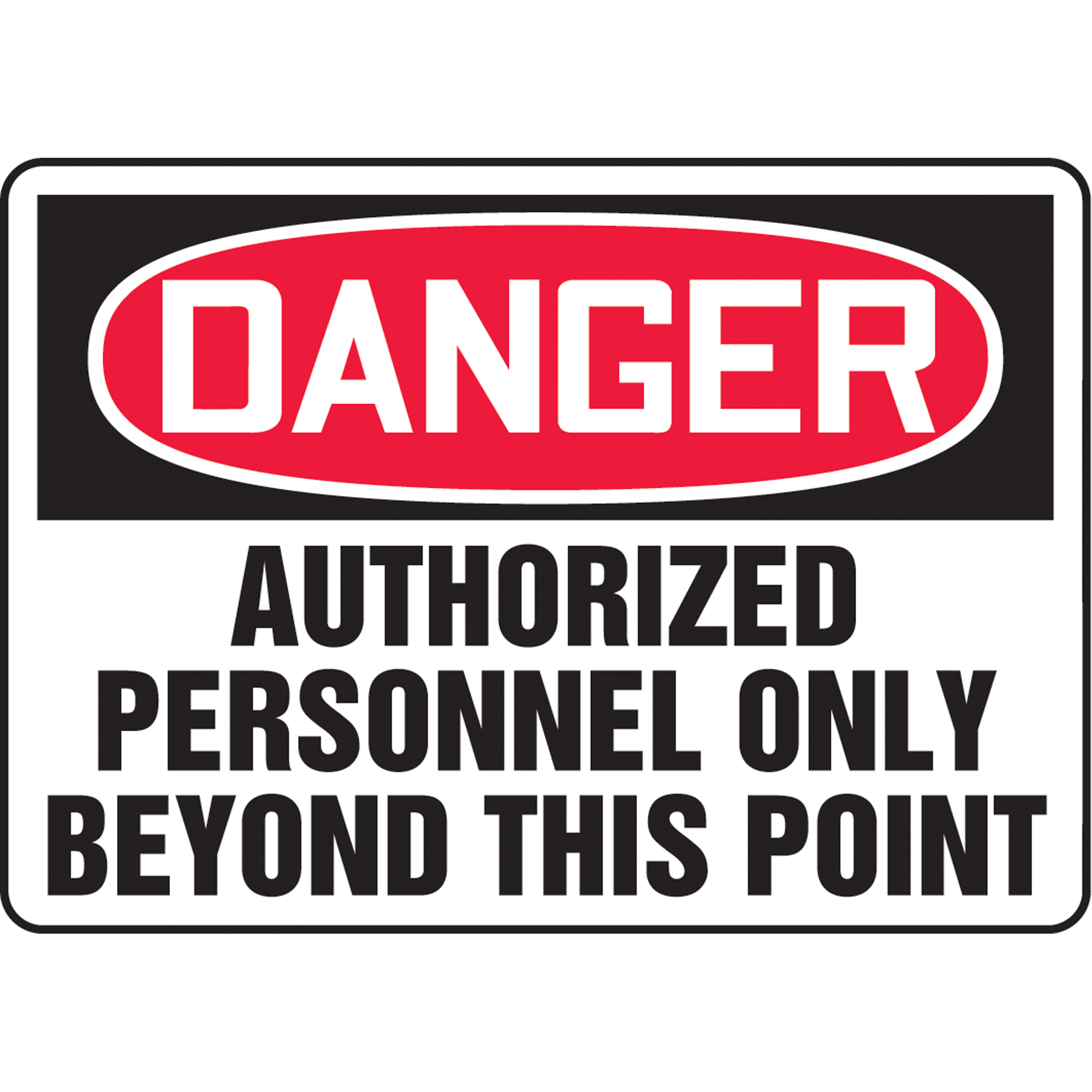 Enseigne « Authorized Personnel Only », 10" x 14", Plastique, Anglais