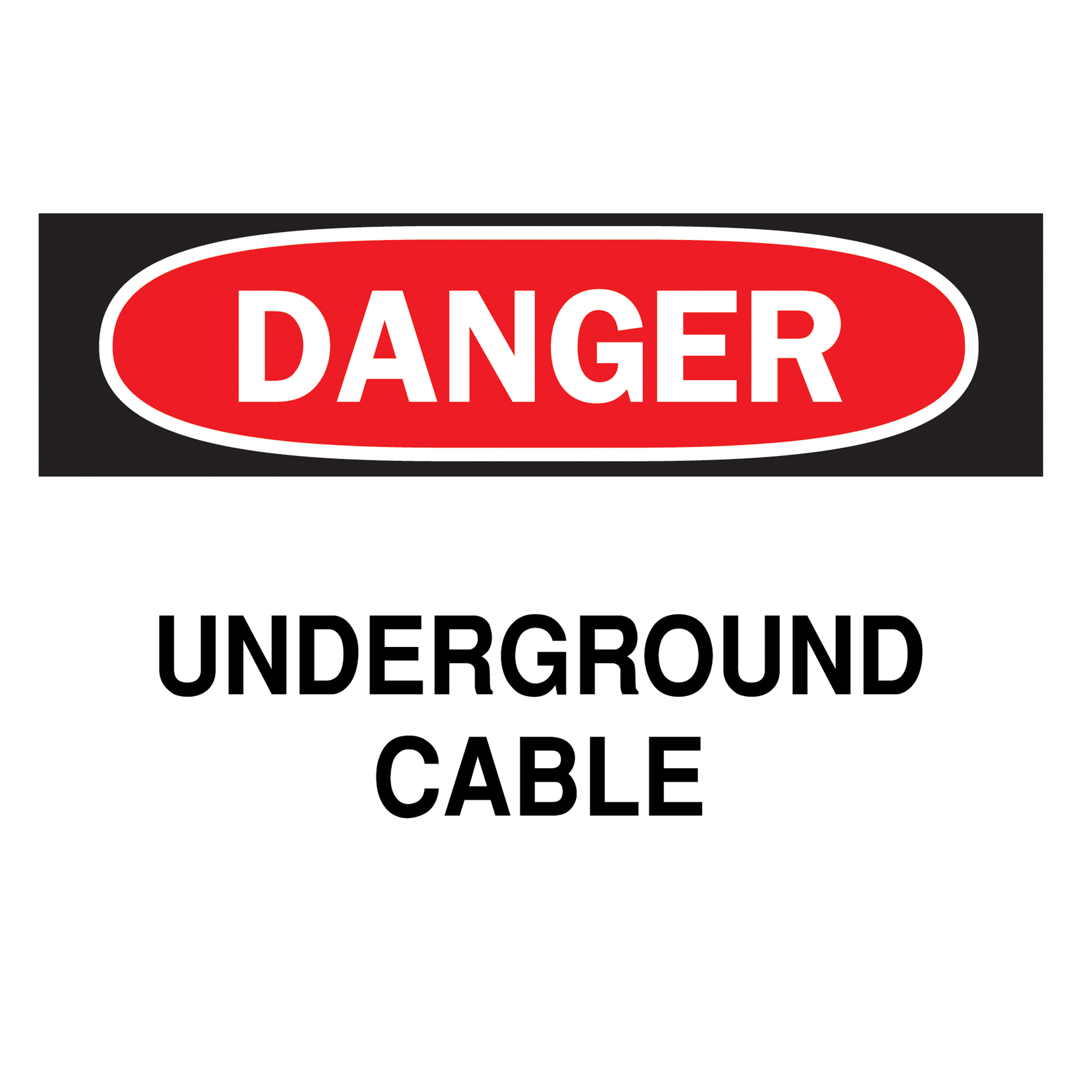 Enseigne « Underground Cable », 7" x 10", Aluminium, Anglais