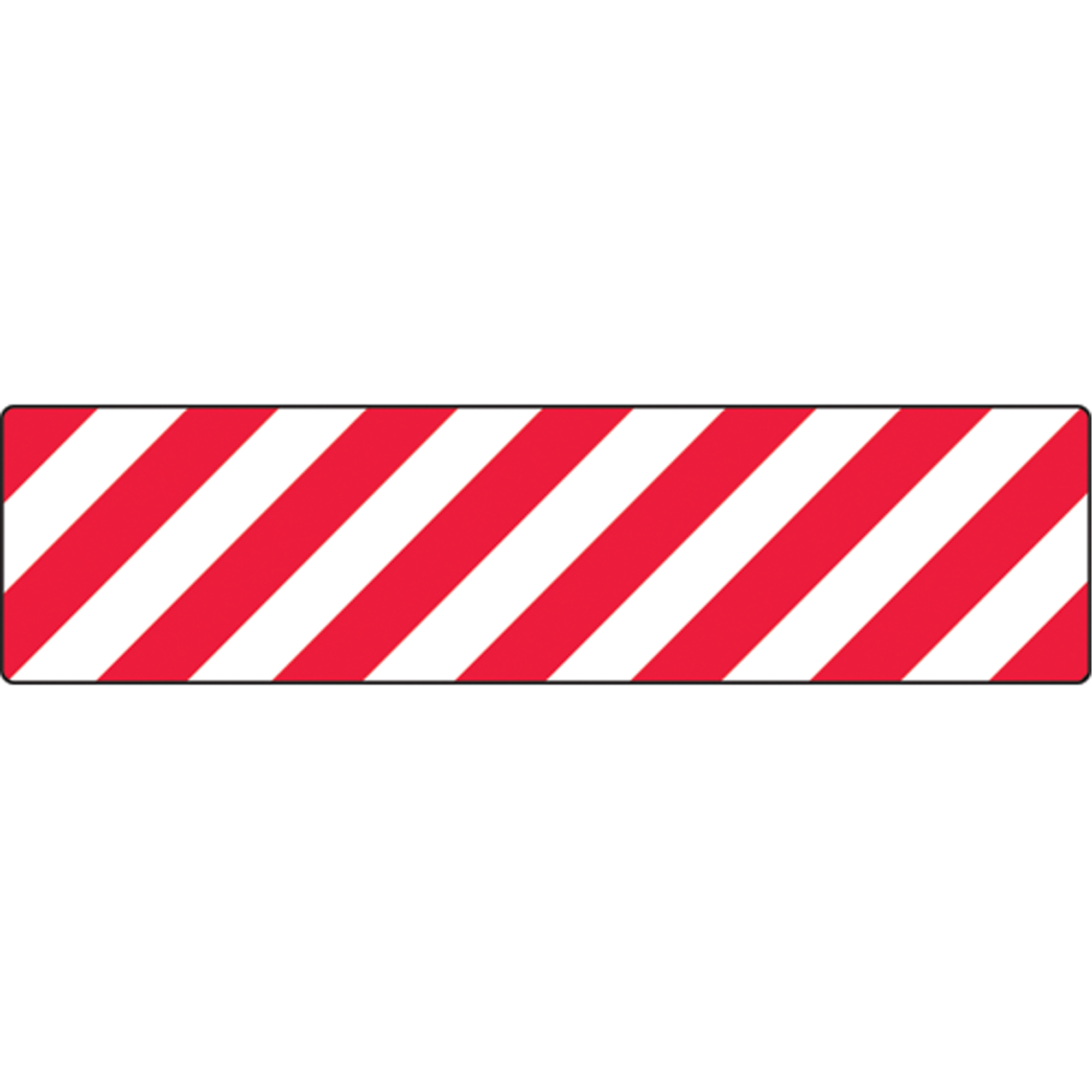 Enseignes rayées pour plancher Skid-GardMC, Rectangle, 24" lo x 6" la, Rouge et blanc, Vinyle
