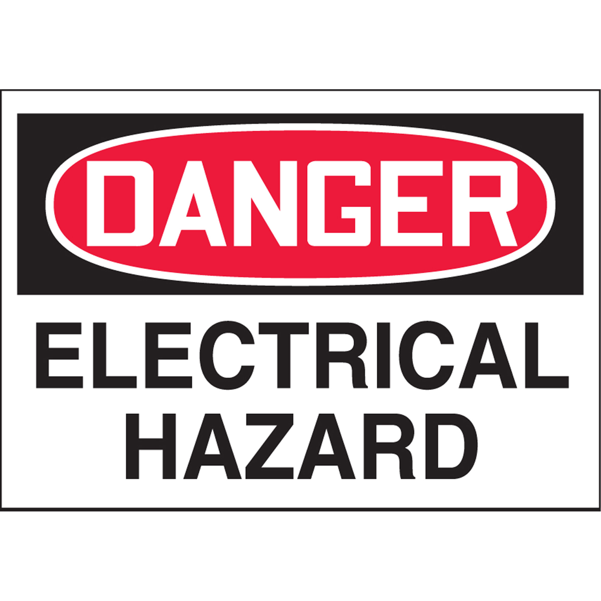 Étiquette « Electrical Hazard », 3,5" x 5", Vinyle, Anglais