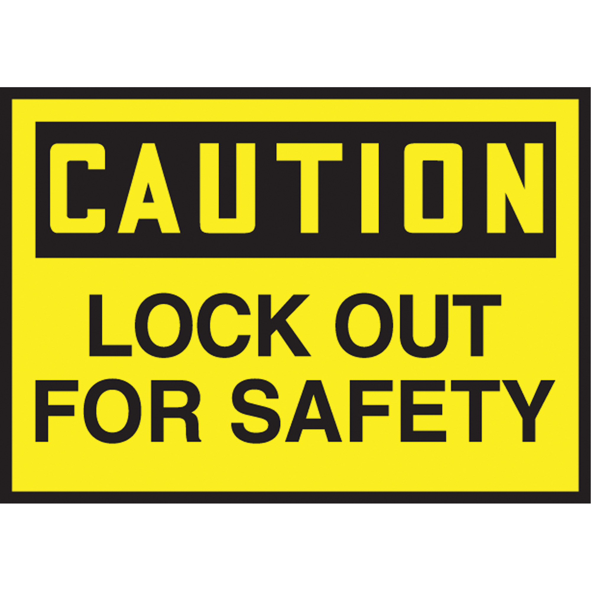 Étiquette « Lock Out », 3,5" x 5", Vinyle, Anglais