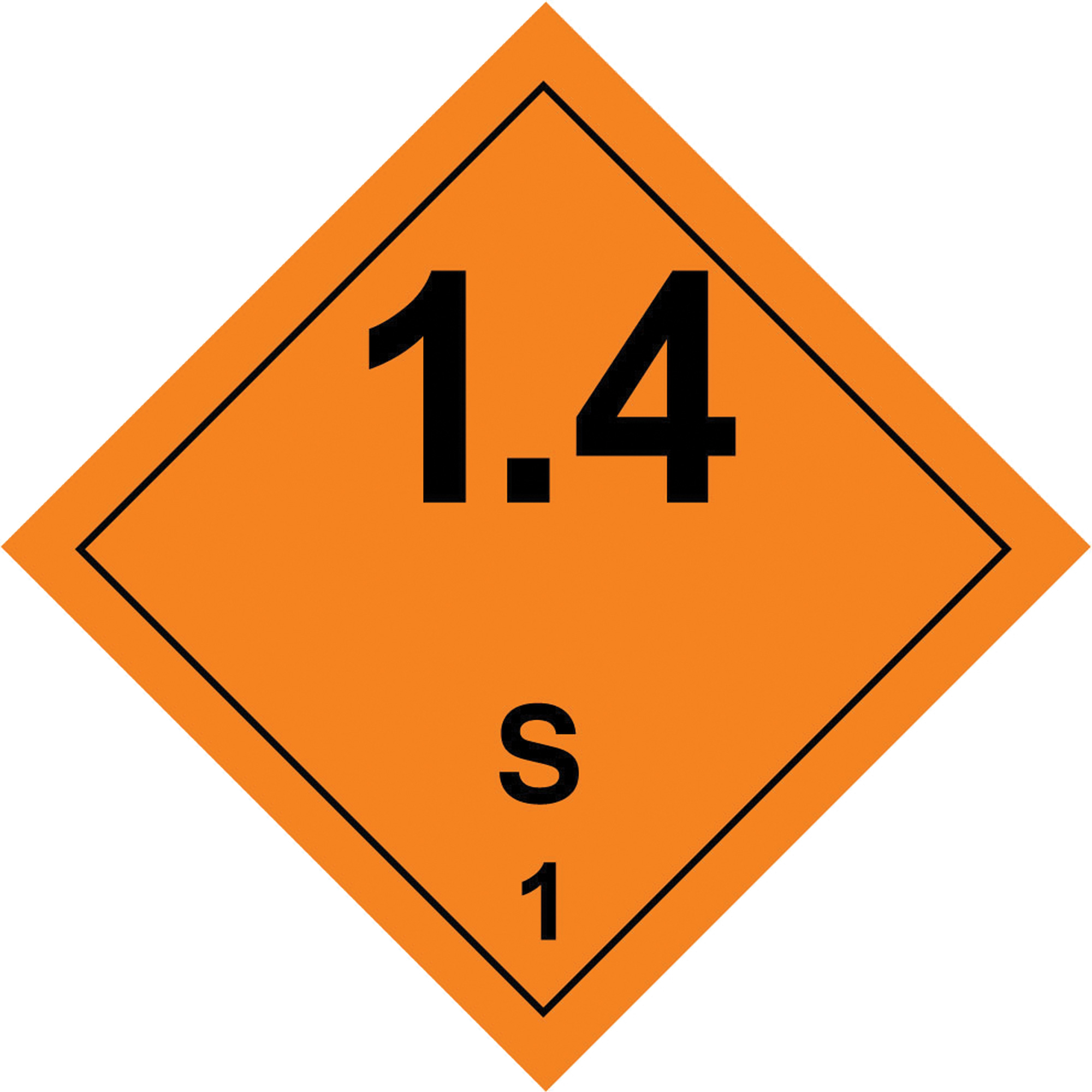 Étiquettes de manutention de matières dangereuses, 4" lo x 4" la, Noir/orange