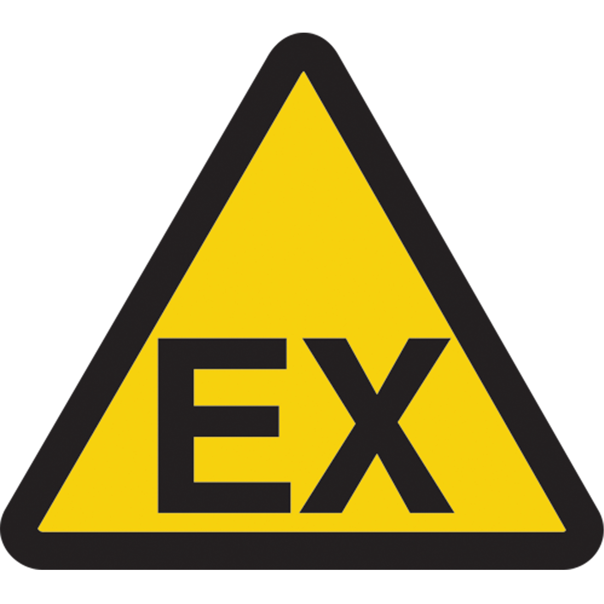 Étiquettes de sécurité avertissement ISO - atmosphère explosif, 2" x 2", Vinyle, Pictogramme