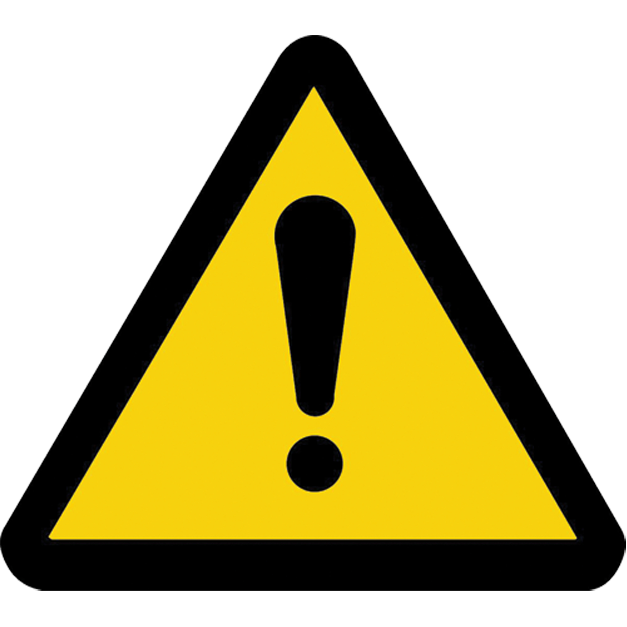Étiquettes de sécurité avertissement ISO - avertissement général, 2" x 2", Vinyle, Pictogramme