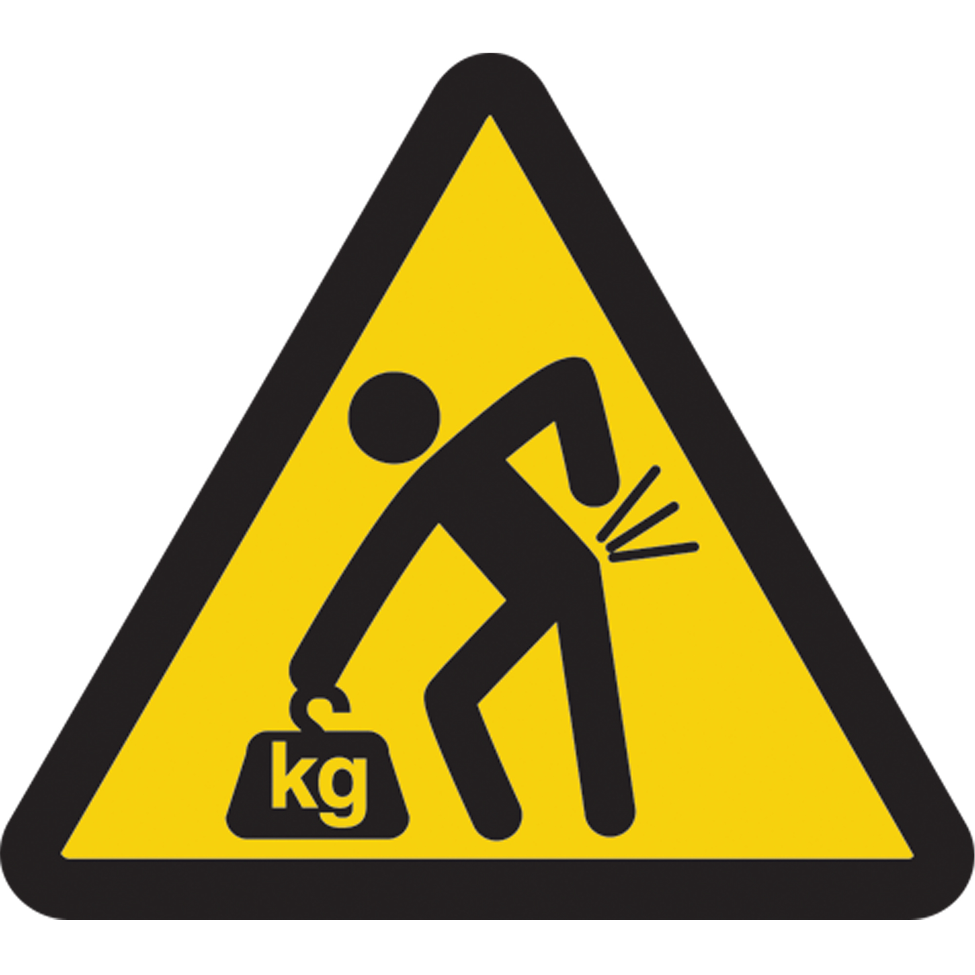 Étiquettes de sécurité avertissement ISO - danger de levage, 2" x 2", Vinyle, Pictogramme