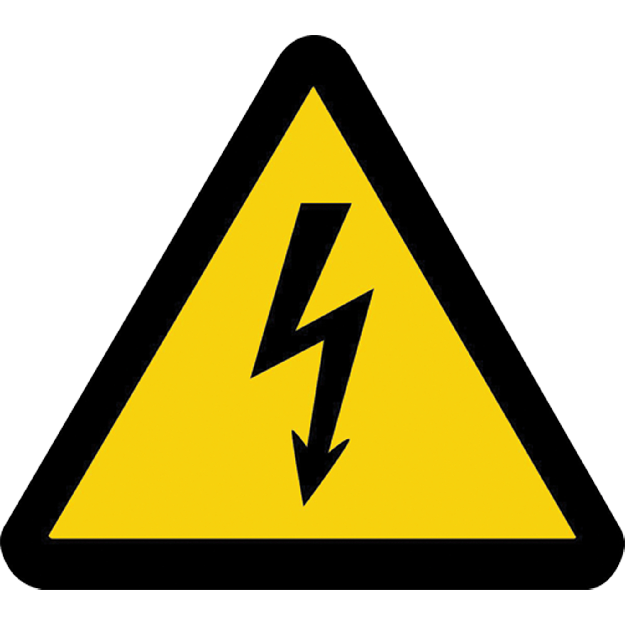 Étiquettes de sécurité avertissement ISO - électricité, 2" x 2", Vinyle, Pictogramme