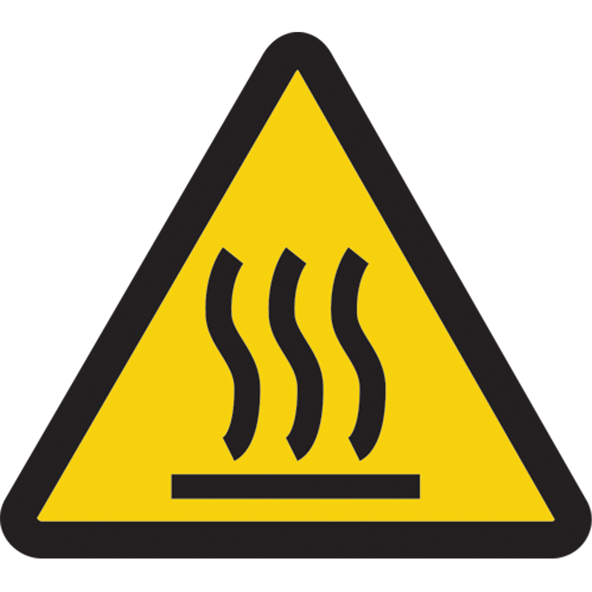Étiquettes de sécurité avertissement ISO - surface chaude, 2" x 2", Vinyle, Pictogramme