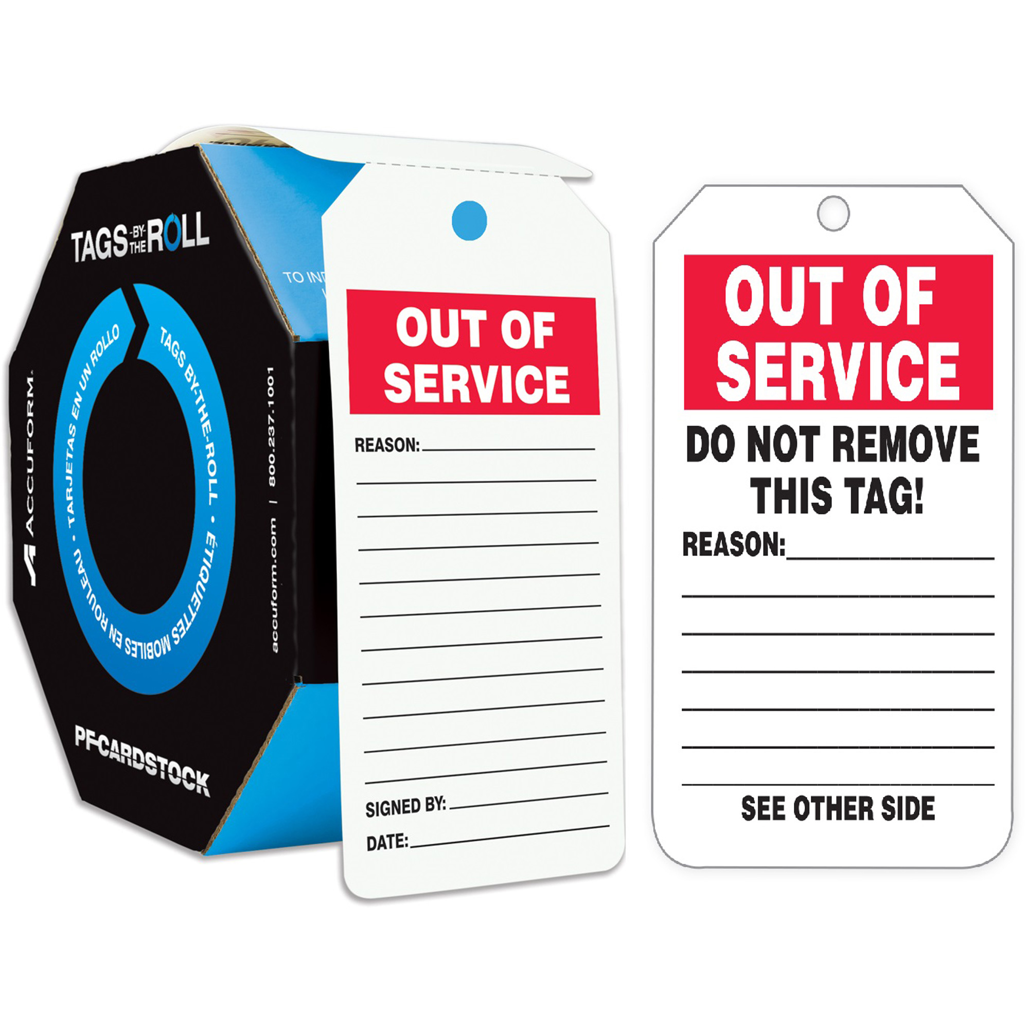 Étiquettes de sécurité By-The-Roll, Papier cartonné, 3" la x 6-1/4" h, Anglais