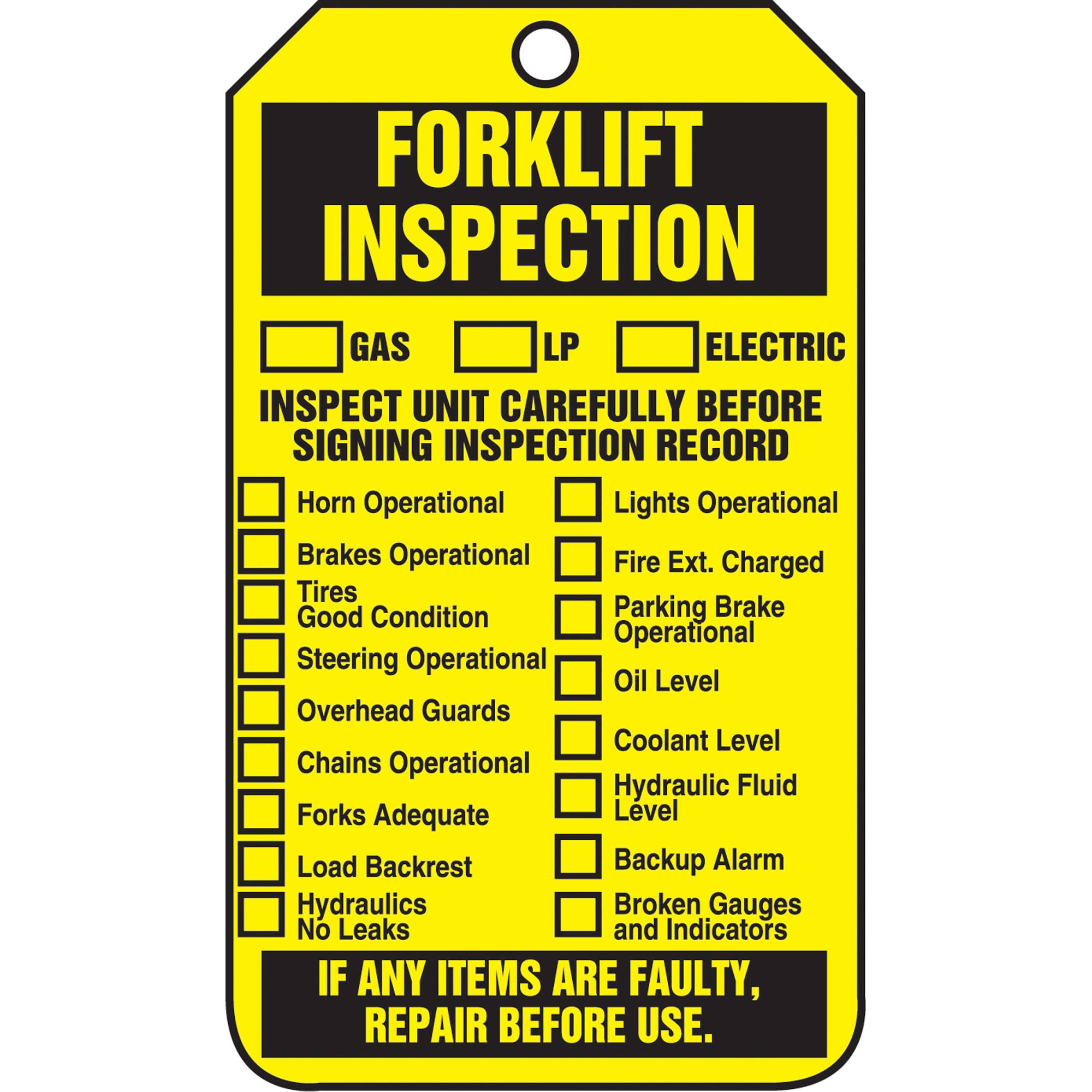 Étiquettes de sécurité d'inspection et de contrôle de l'état de l'équipement, Plastique, 3-3/8" la x 5-7/8" h, Anglais