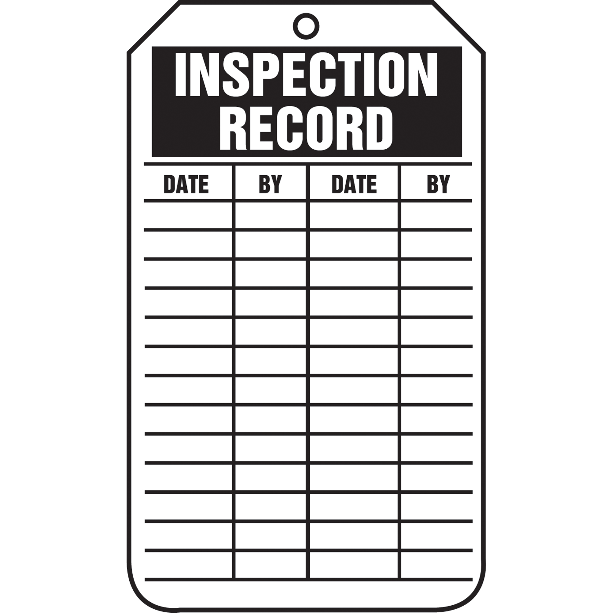 Étiquettes de sécurité d'inspection et de contrôle de l'état de l'équipement, Plastique, 3-3/8" la x 5-7/8" h, Anglais