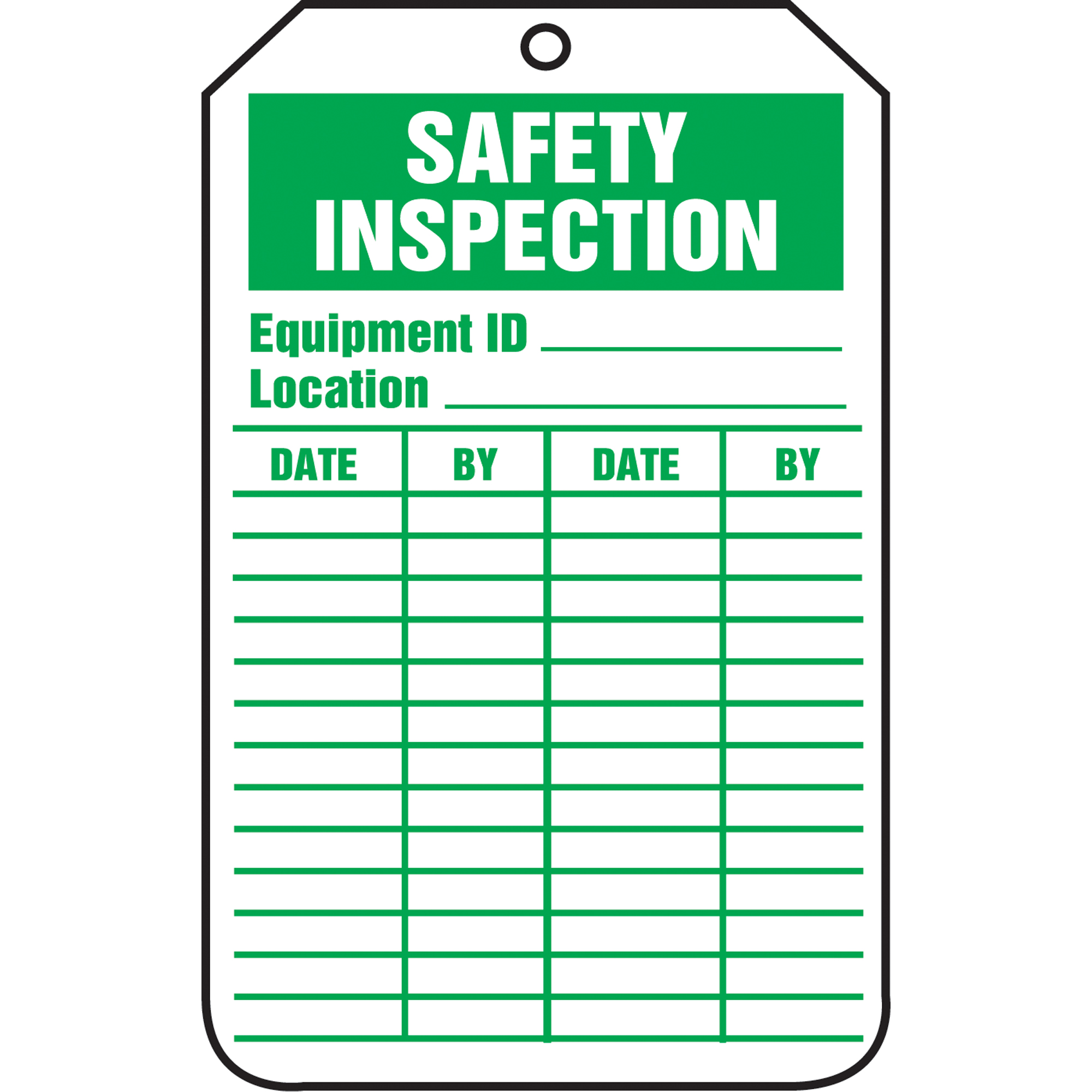 Étiquettes de sécurité d'inspection et de contrôle de l'état de l'équipement, Plastique, 3-3/8" la x 5-7/8" h, Anglais