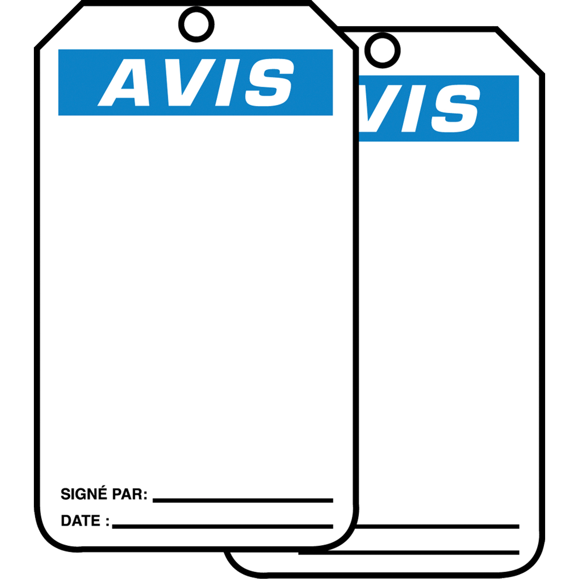 Étiquettes de sécurité avec entête vierge, Plastique, 3-1/8" la x 5-7/8" h, Français