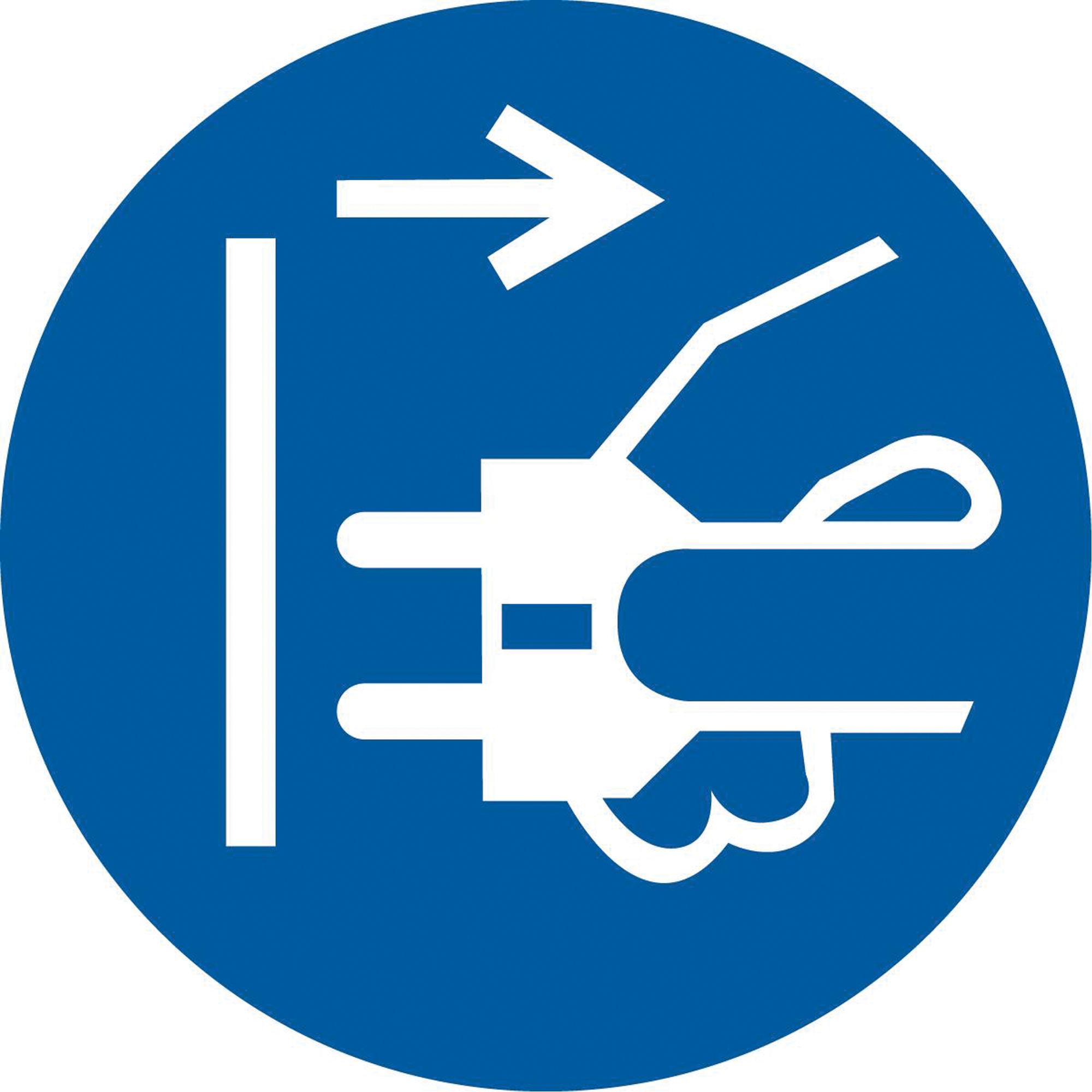 Étiquettes de sécurité ISO obligatoire - Débranchez les fiches principales, 2" x 2", Vinyle, Pictogramme