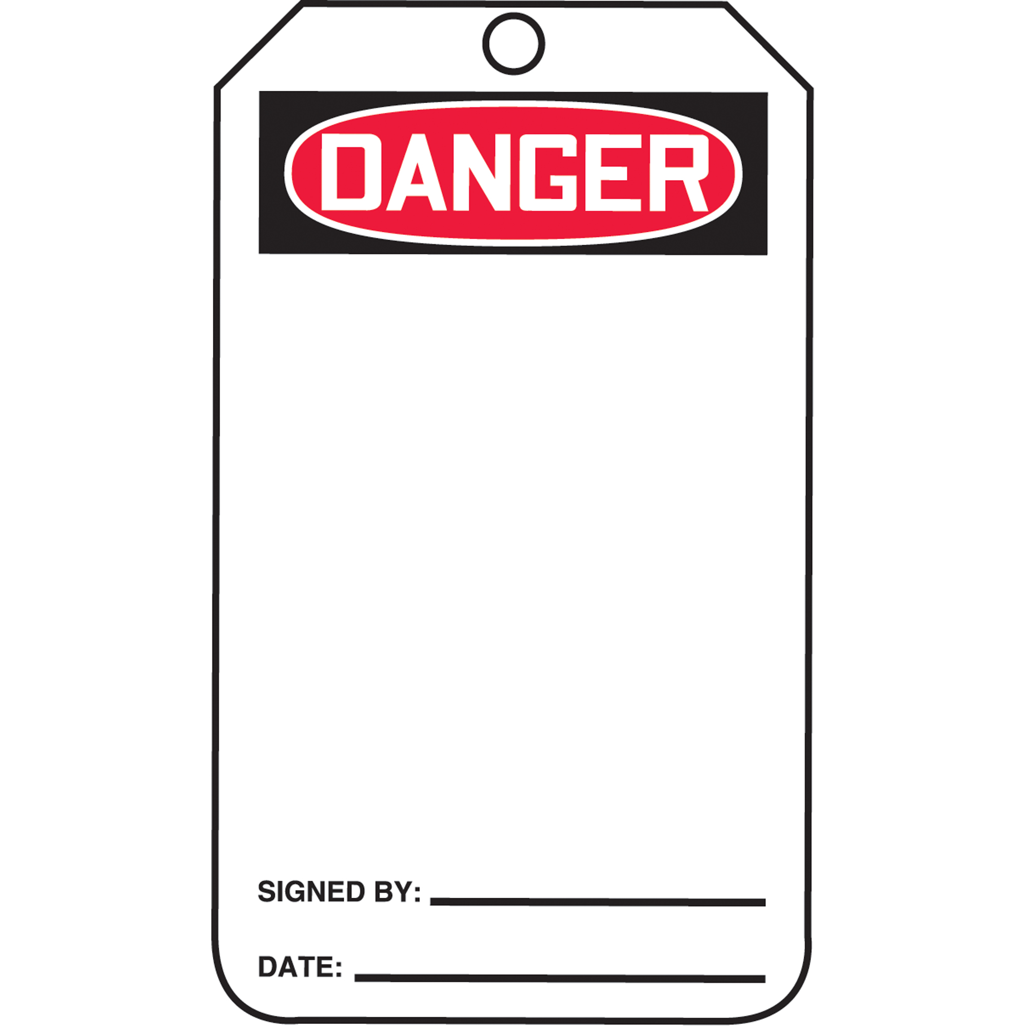 Étiquettes de sécurité - étiquettes vierges, Plastique, 3-3/8" la x 5-7/8" h, Anglais