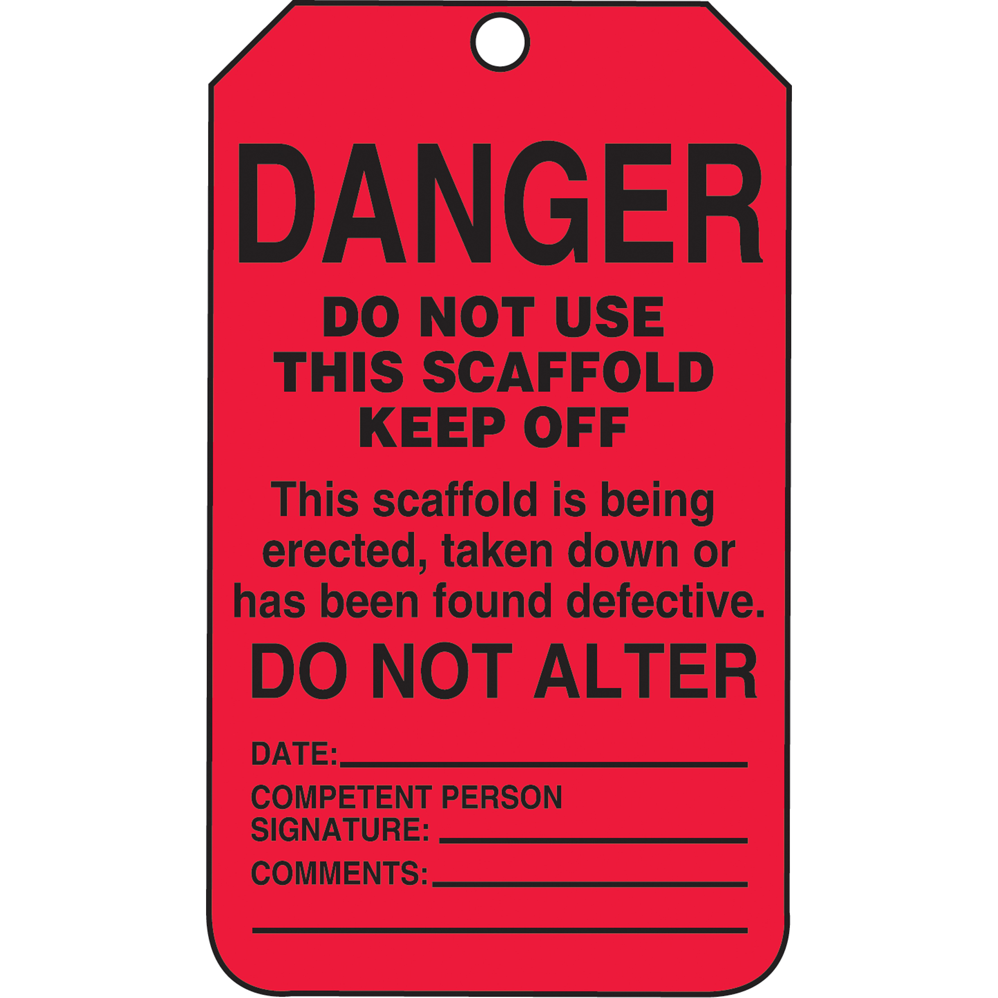 Étiquettes de sécurité, Plastique, 3-3/8" la x 5-7/8" h, Anglais