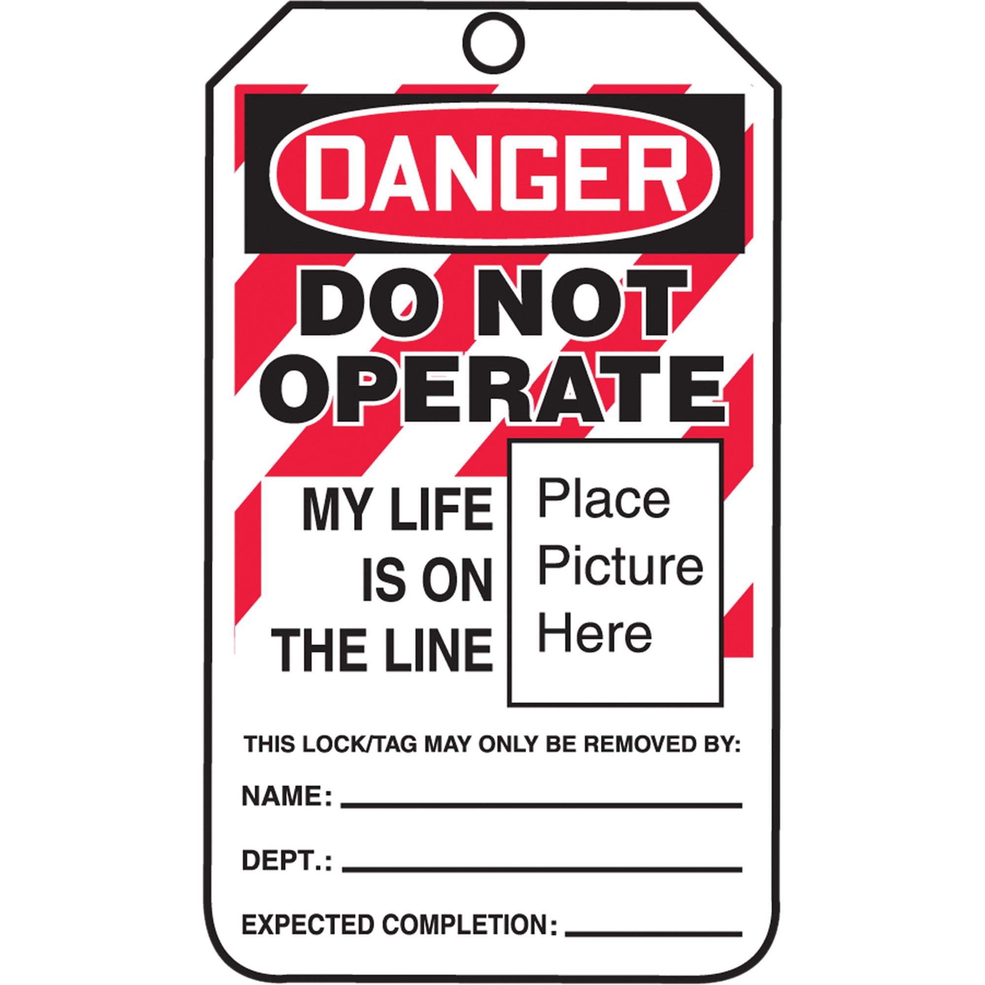 Étiquettes de verrouillage Do Not Operate Danger, Papier cartonné, 3-1/4" la x 5-3/4" h, Anglais