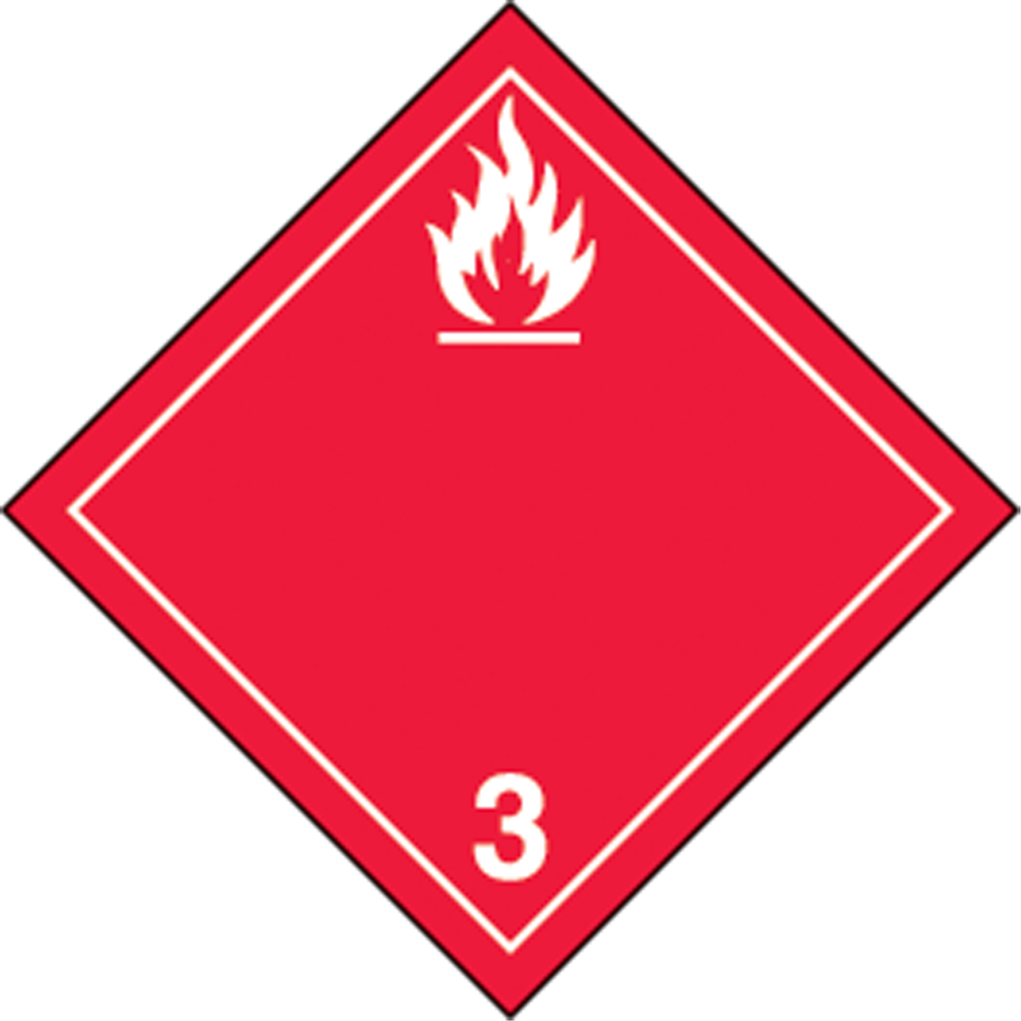 Étiquettes d'expédition TMD, Classe 3, Liquides inflammables, Papier