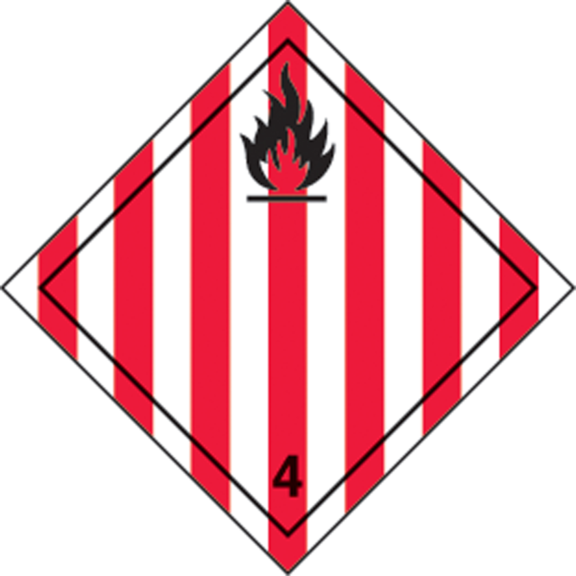 Étiquettes d'expédition TMD, Classe 4,1, Solides inflammables, Papier