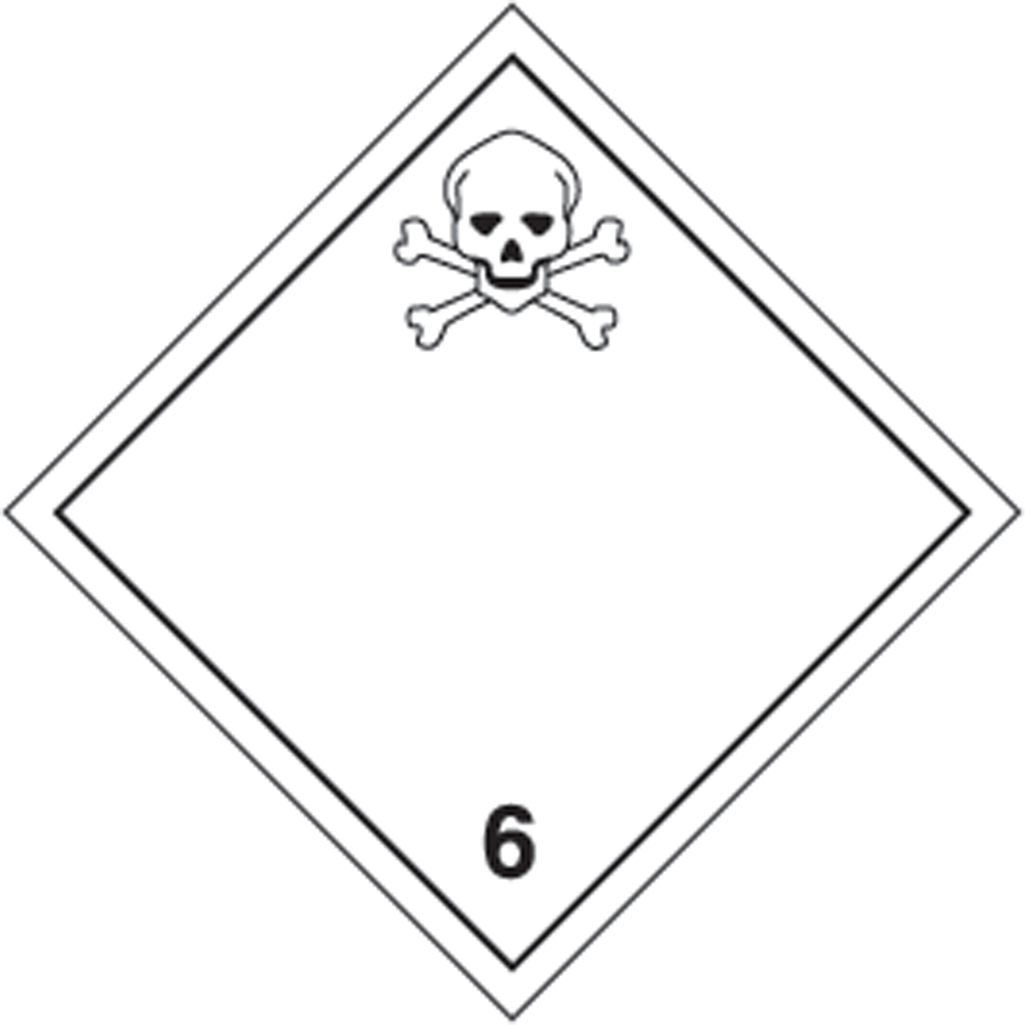 Étiquettes d'expédition TMD, Classe 6,1, Substances toxiques, Papier