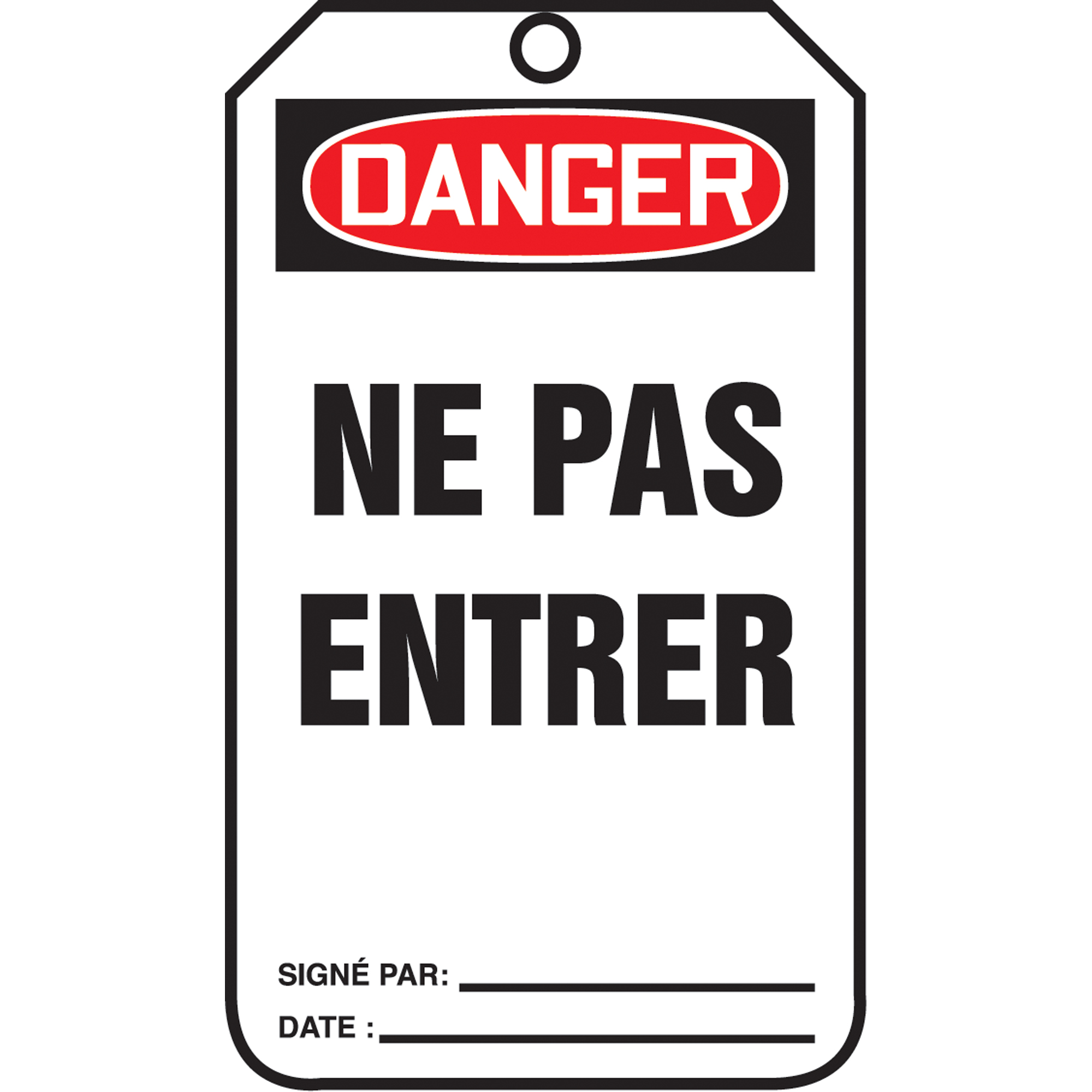 ÉTIQUETTES EN FRANÇAIS- SÉCURITÉ STANDARD- Papier cartonné PF- Pqt 25, Papier cartonné, 3-1/8" la x 5-7/8" h, Français