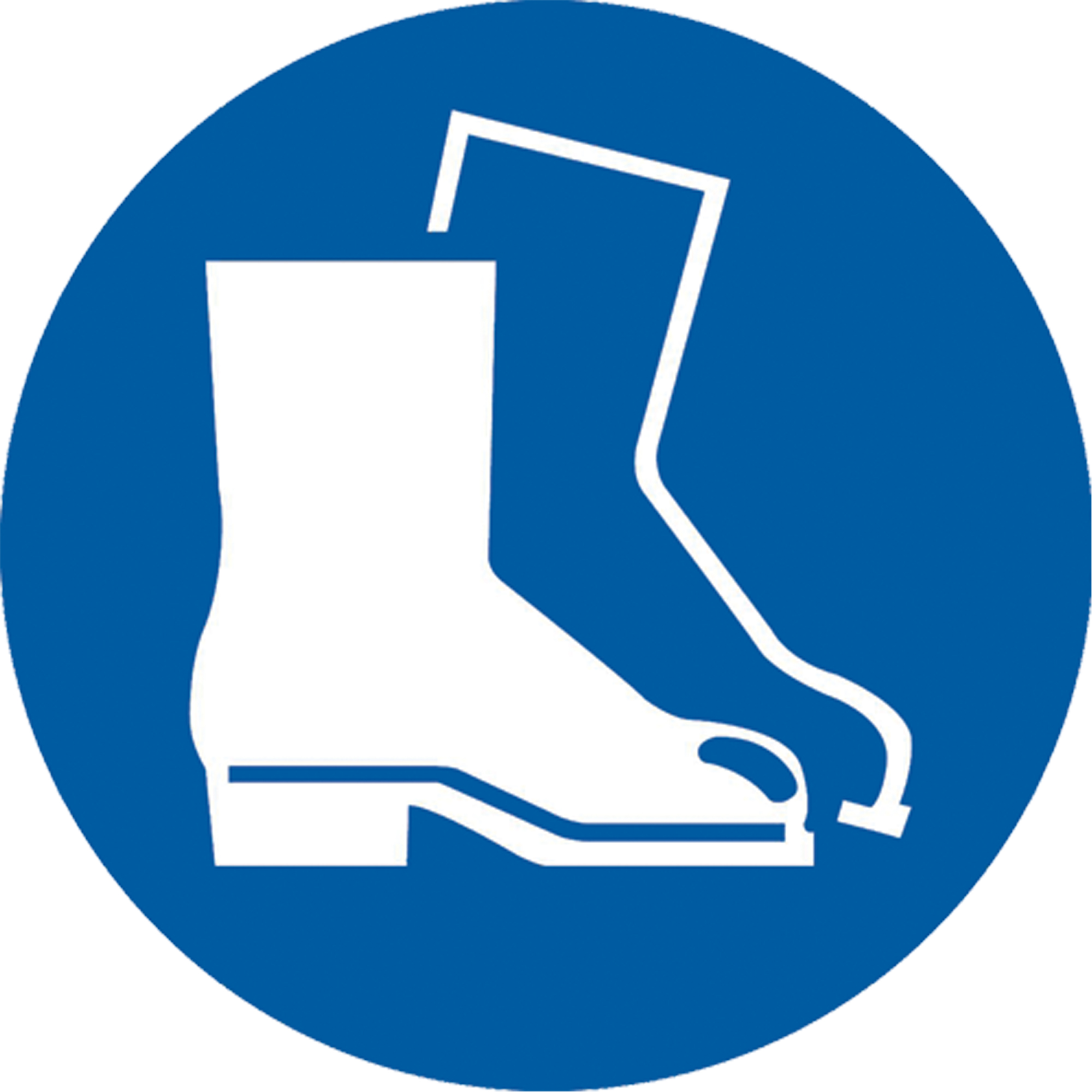 Étiquettes EPI avec pictogramme de bottes, Vinyle, Rouleau, 2" lo x 2" la