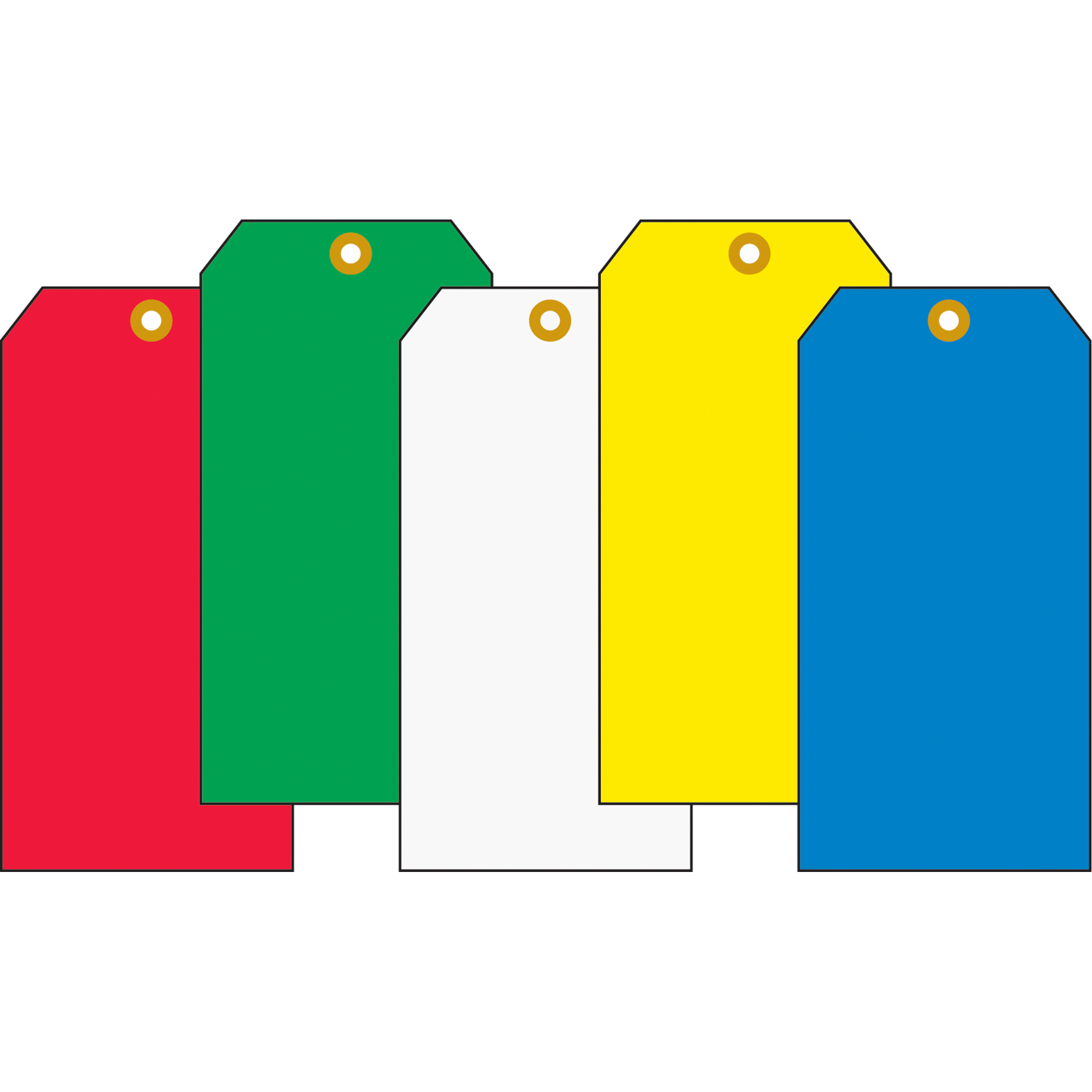 Étiquettes vierges de couleurs standards en papier cartonné, Papier cartonné, 1-3/8" la x 2-3/4" h