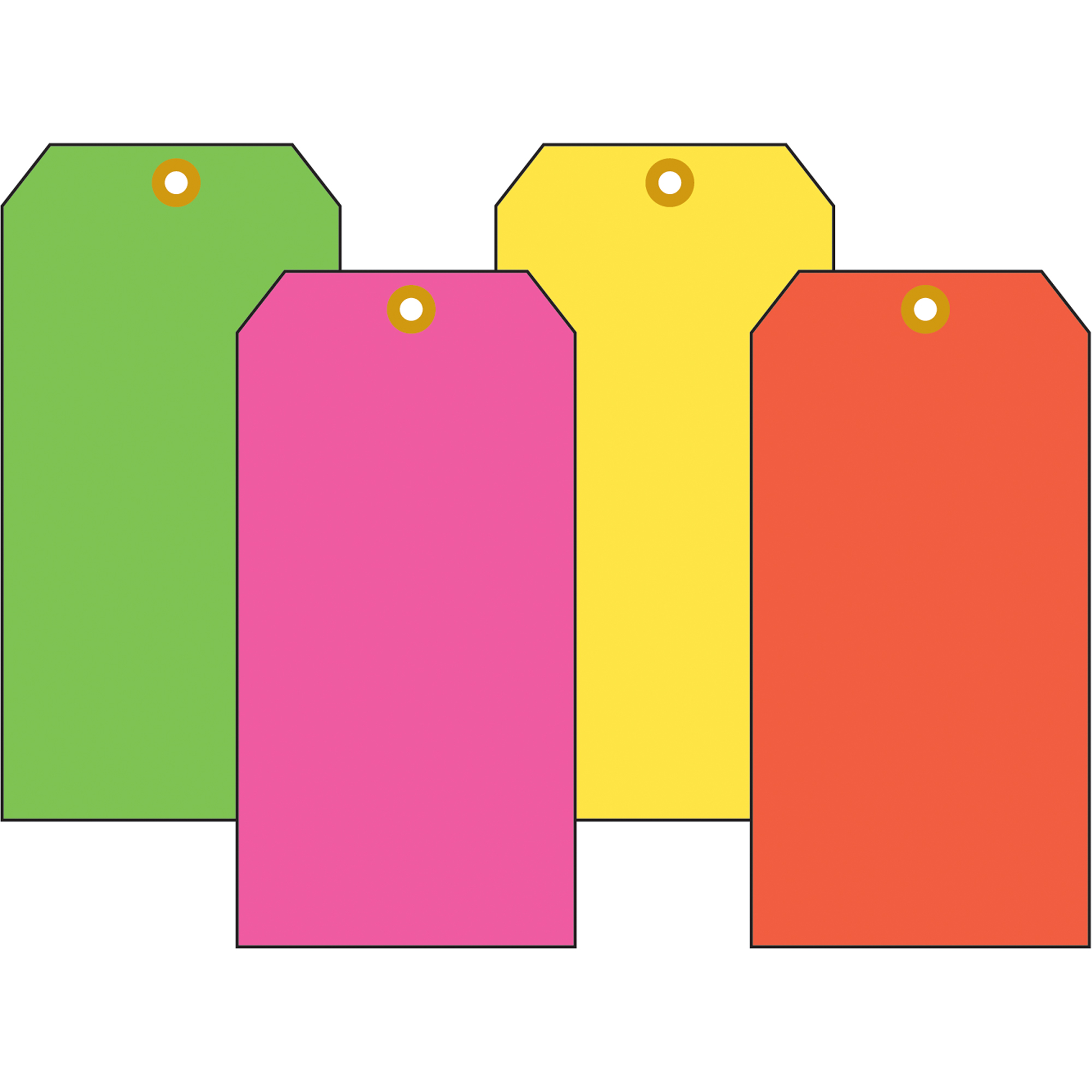 Étiquettes vierges en papier cartonné fluorescent, Papier cartonné, 3-1/8" la x 6-1/4" h