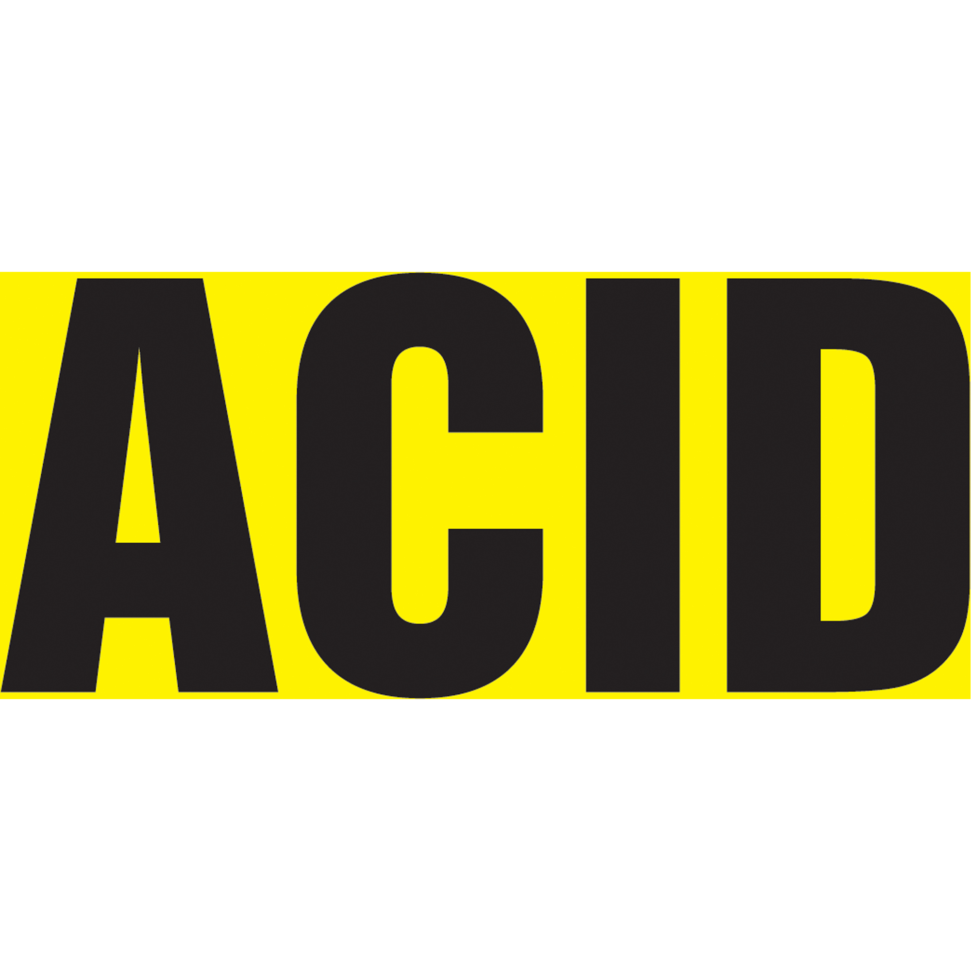 Marqueur de tuyau "Acid" Snap TiteMC, À pression, 14" h x 12" la, Noir sur jaune