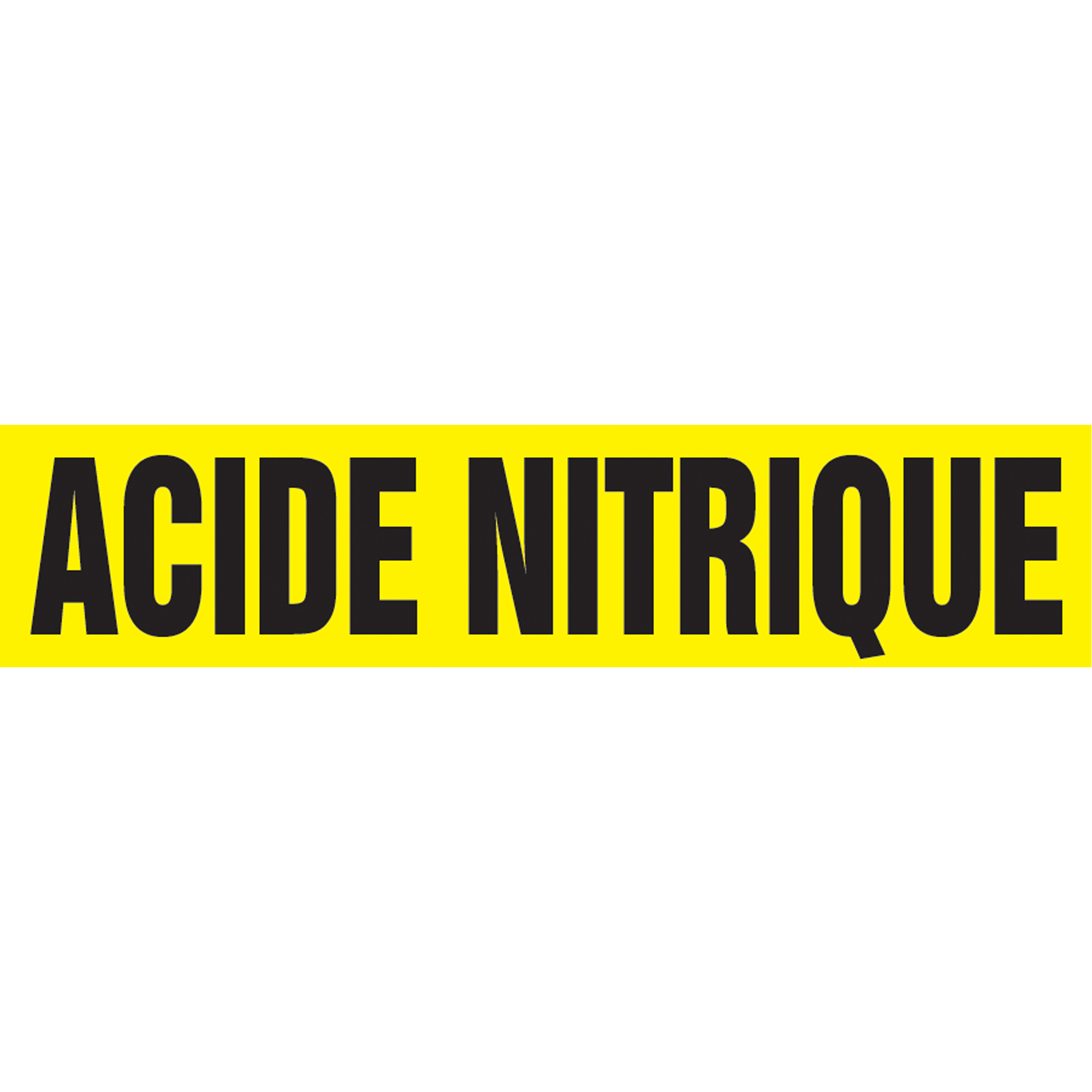 Marqueur de tuyau "Acide Nitrique" Snap TiteMC, À pression, 14" h x 12" la, Noir sur jaune