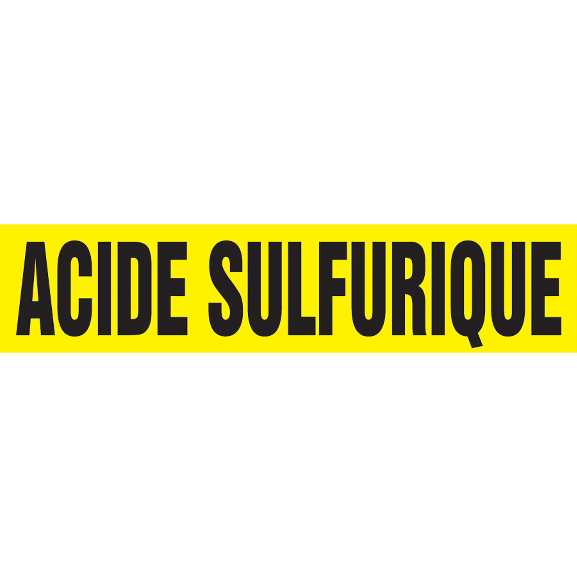 Marqueur de tuyau "Acide Sulfurique" Snap TiteMC, À pression, 14" h x 12" la, Noir sur jaune