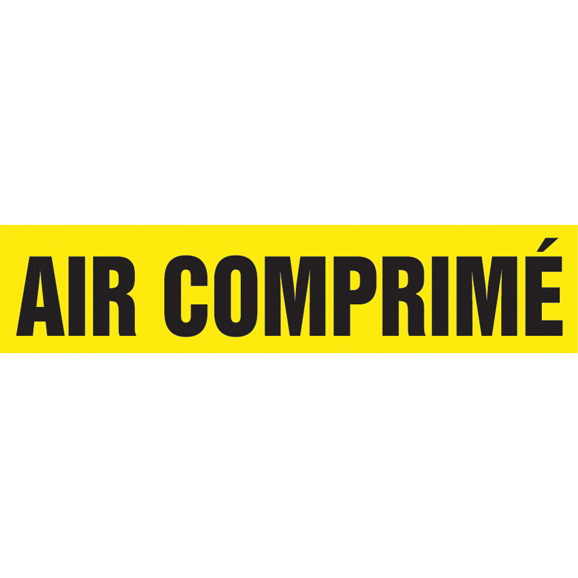 Marqueur de tuyau "Air Comprimé" Snap TiteMC, À pression, 14" h x 12" la, Noir sur jaune