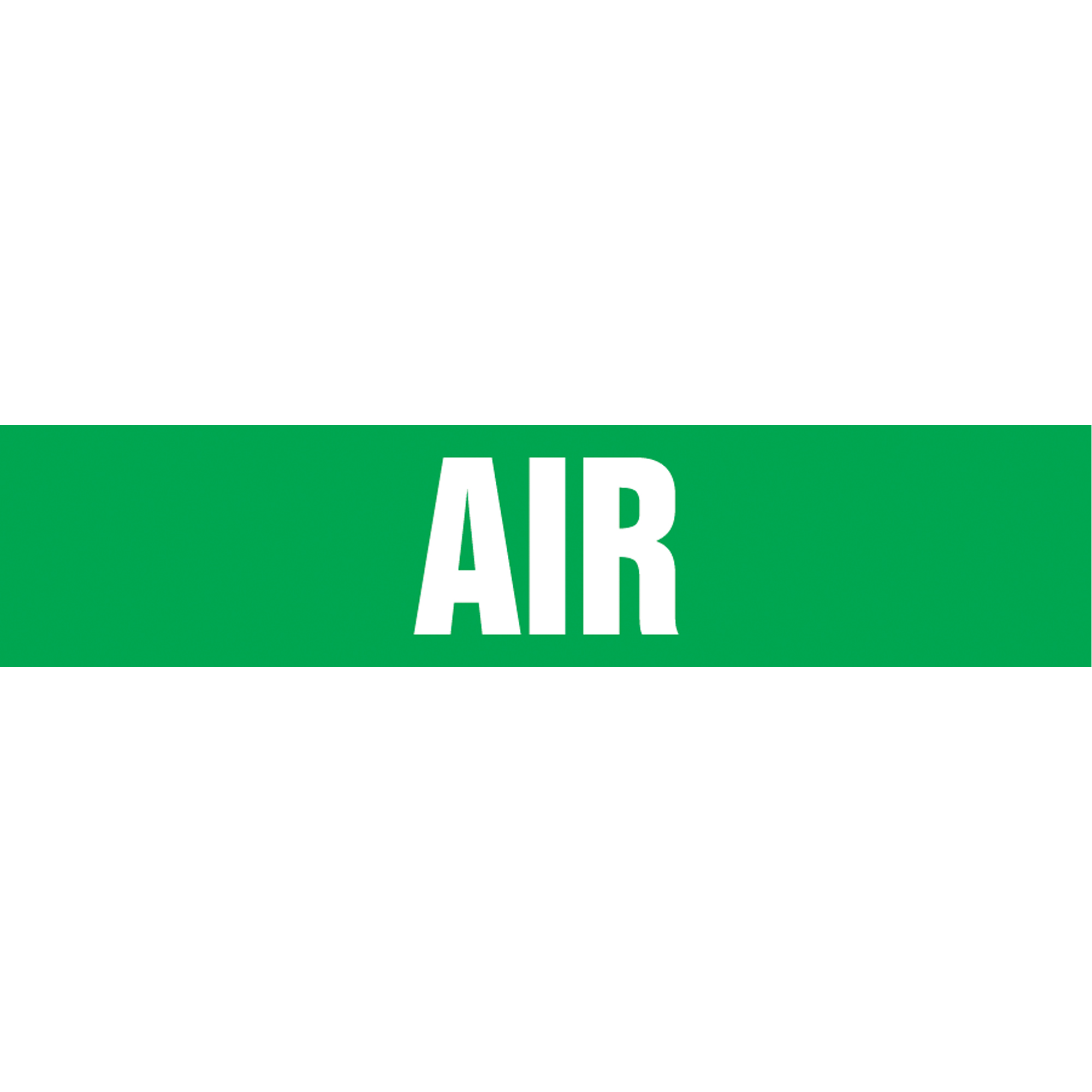 Marqueur de tuyau "Air" Snap TiteMC, À pression, 14" h x 12" la, Blanc/vert