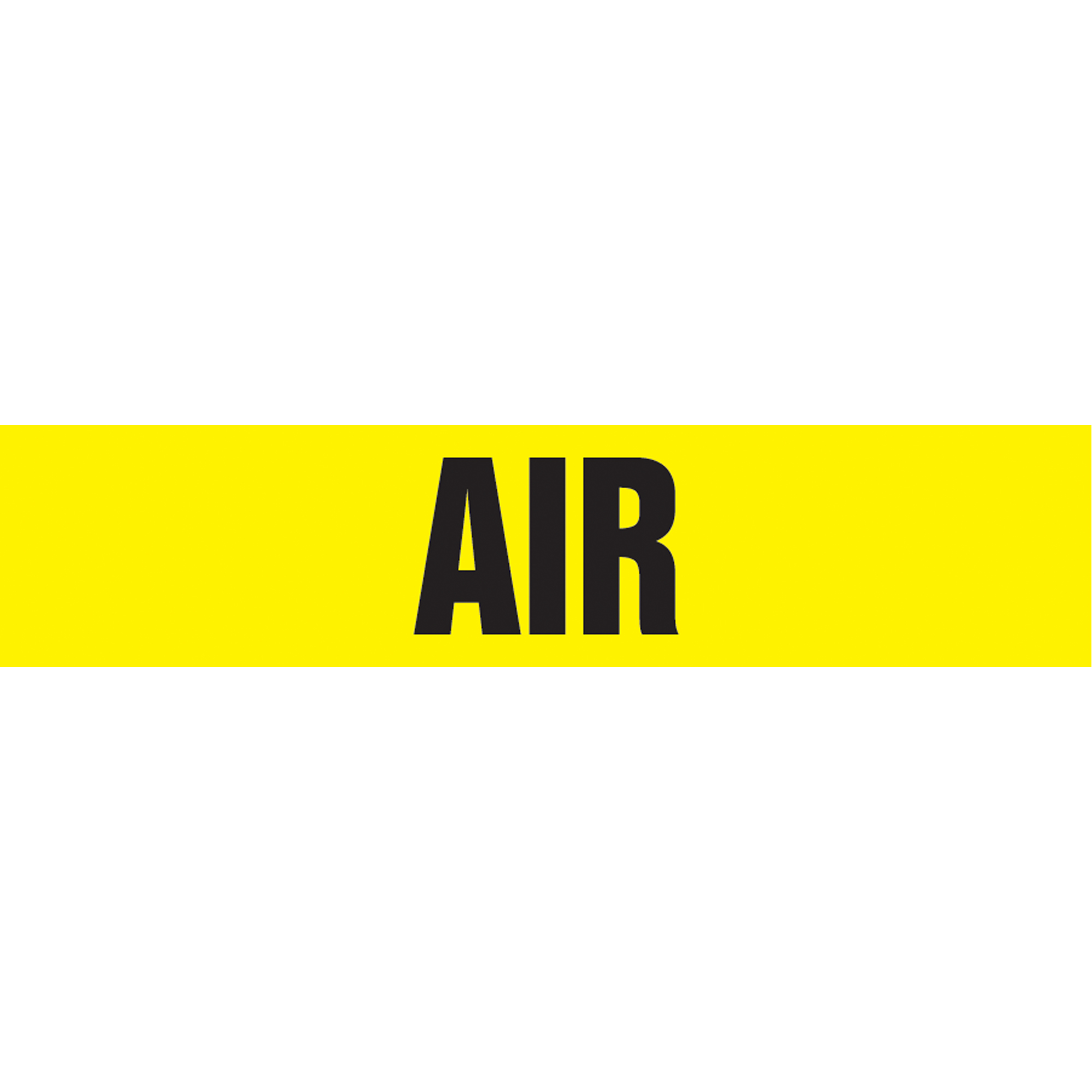 Marqueur de tuyau "Air" Snap TiteMC, À pression, 14" h x 12" la, Noir sur jaune
