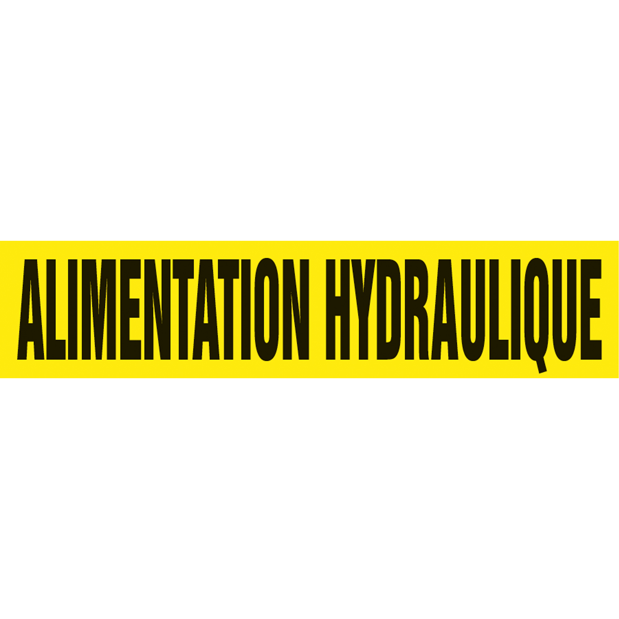 Marqueur de tuyau "Alimentation Hydraulique" Snap TiteMC, À pression, 14" h x 12" la, Noir sur jaune