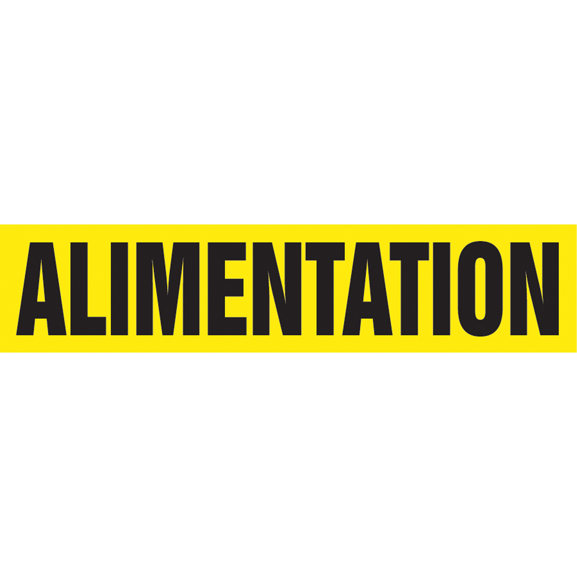 Marqueur de tuyau "Alimentation" Snap TiteMC, À pression, 14" h x 12" la, Noir sur jaune